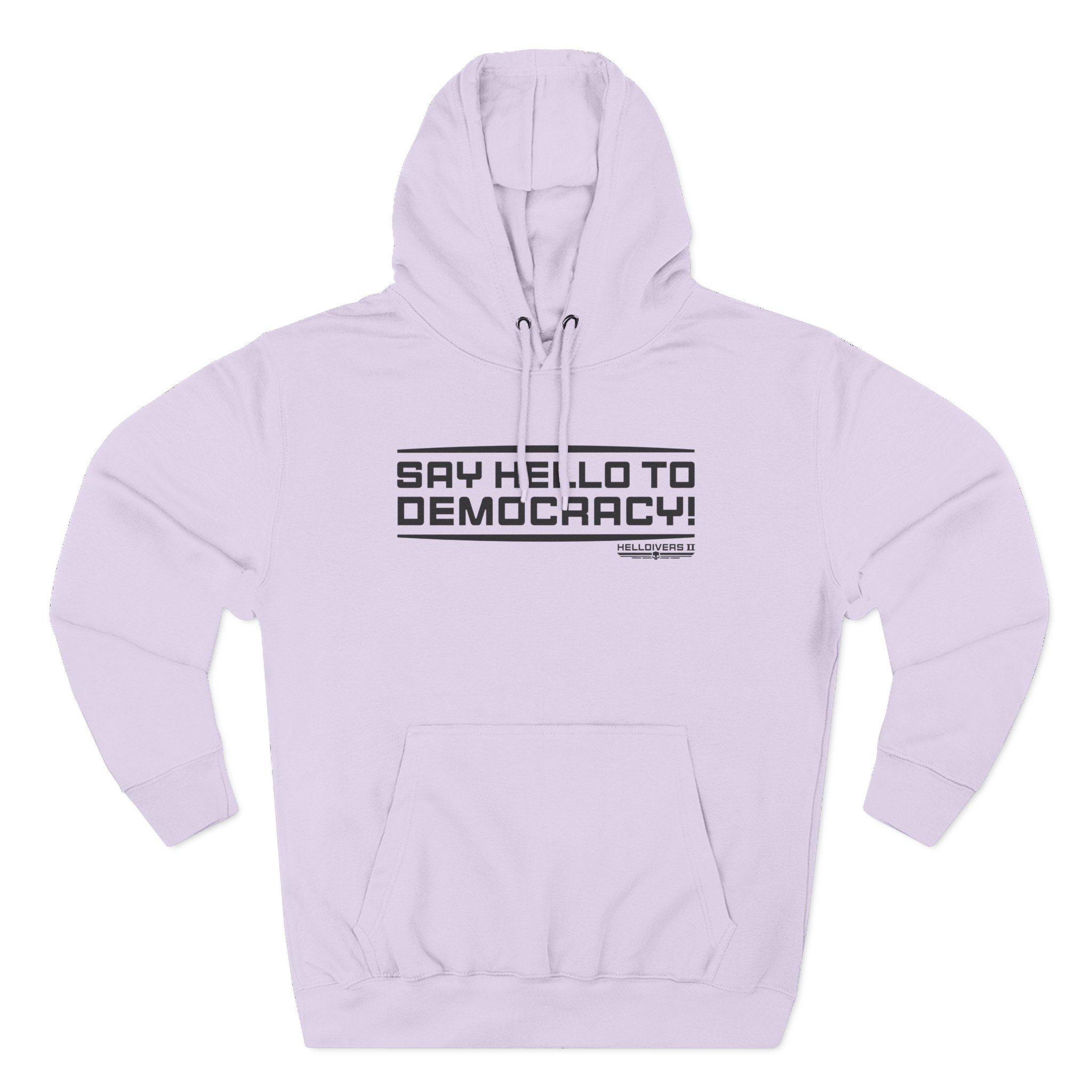 Helldivers Hello to Democracy Three-Panel Fleece Hoodie