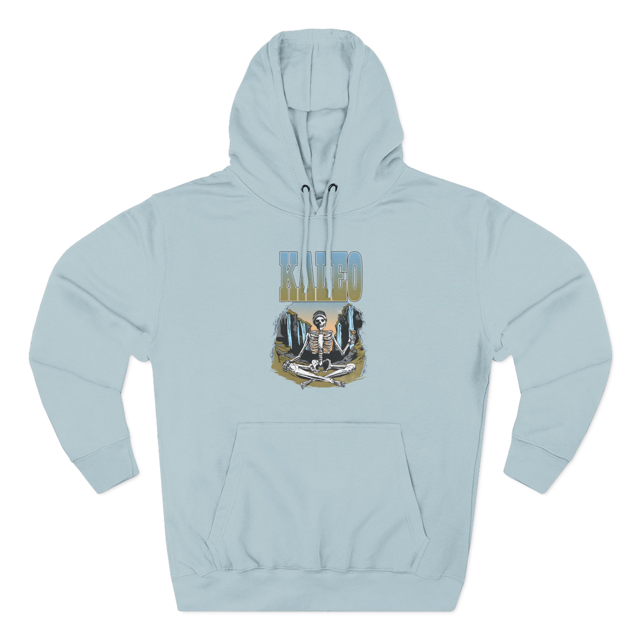 Kaleo Meditating Skeleton Three-Panel Fleece Hoodie