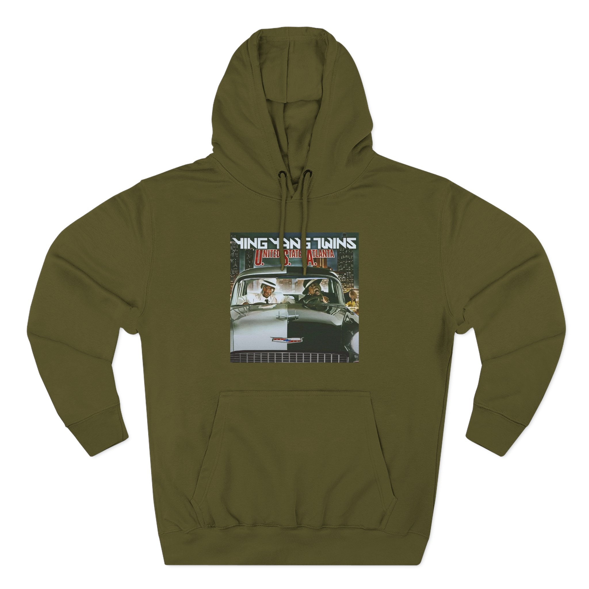 Ying Yang Twins United State Of Atlanta Album Cover Three-Panel Fleece Hoodie