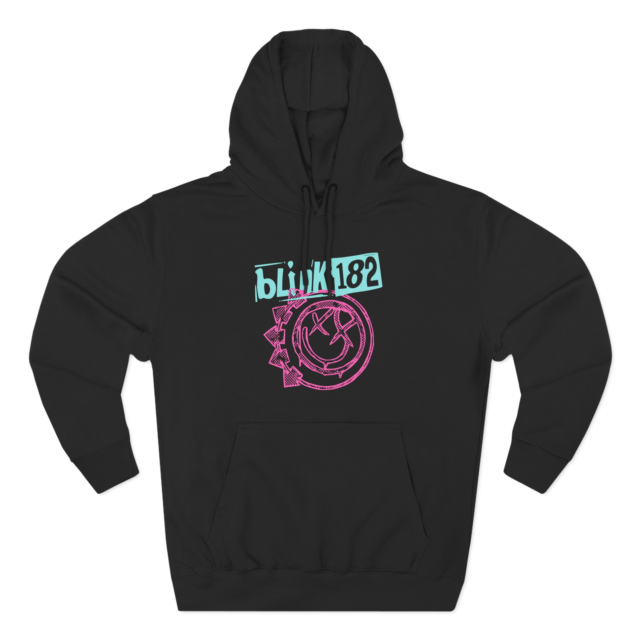 Blink 182 Smiley Crop Three-Panel Fleece Hoodie