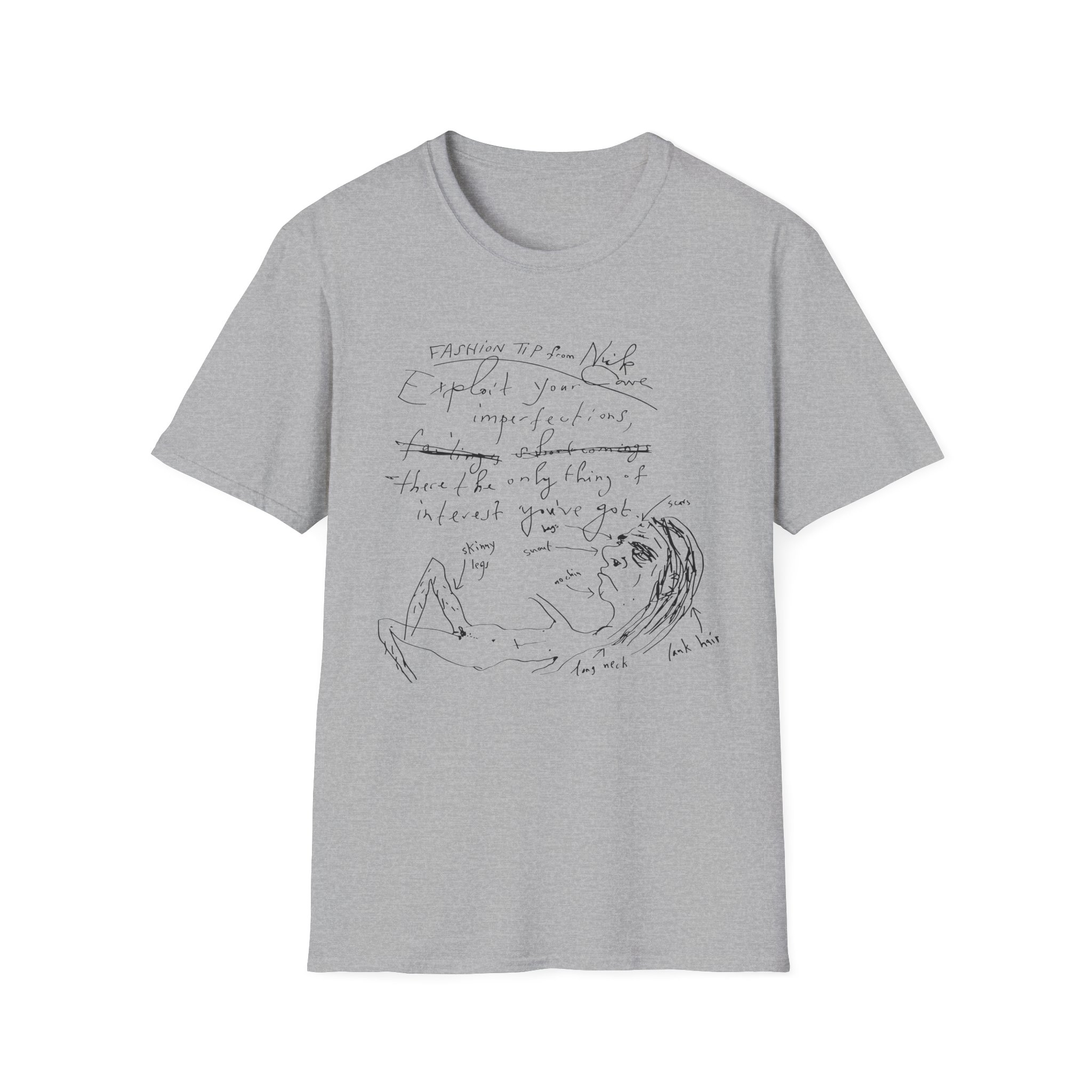 Nick Cave Fashion Tips Unisex Softstyle T-Shirt