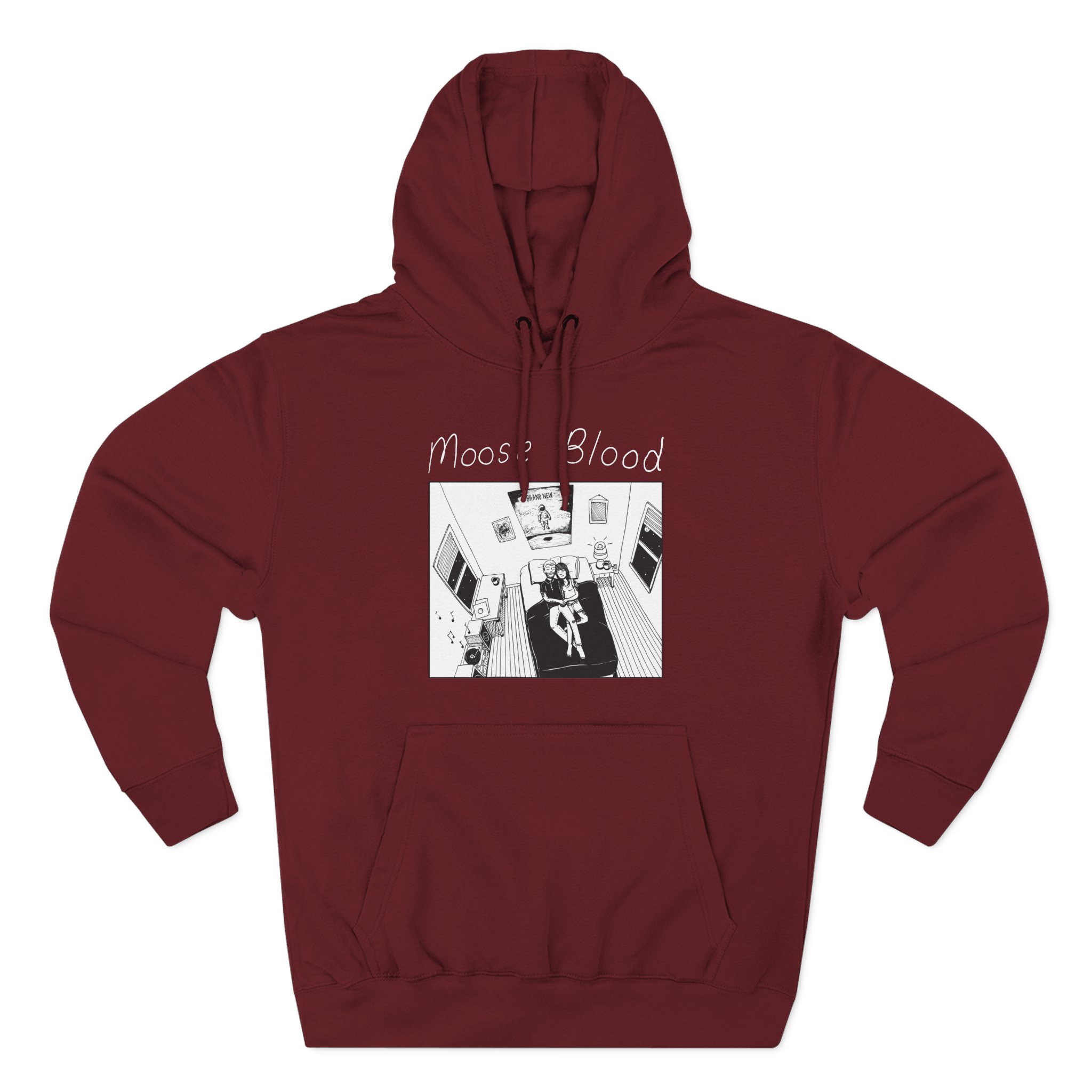 Moose Blood Band Three-Panel Fleece Hoodie