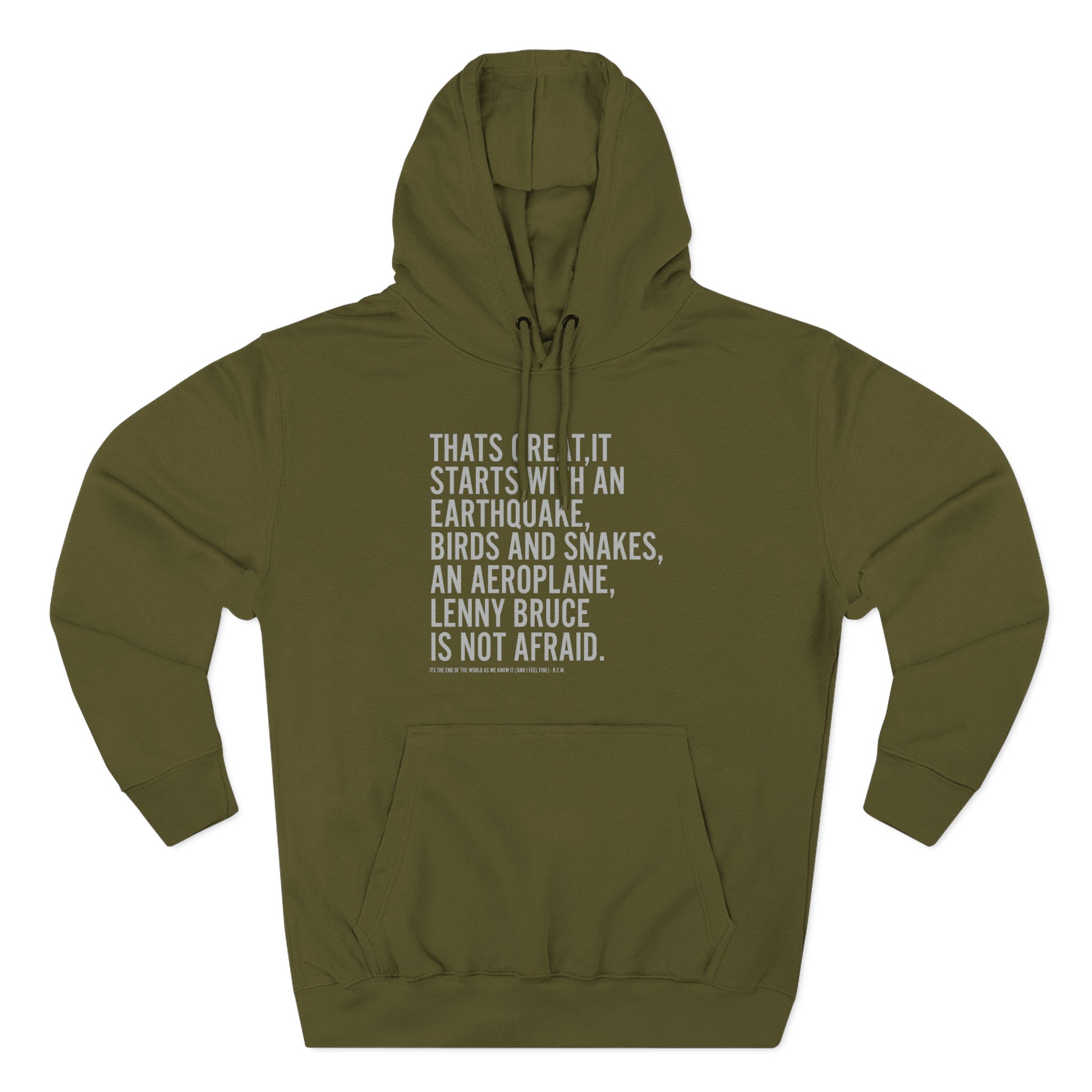 Rem Its the End of the World as We Know It Three-Panel Fleece Hoodie
