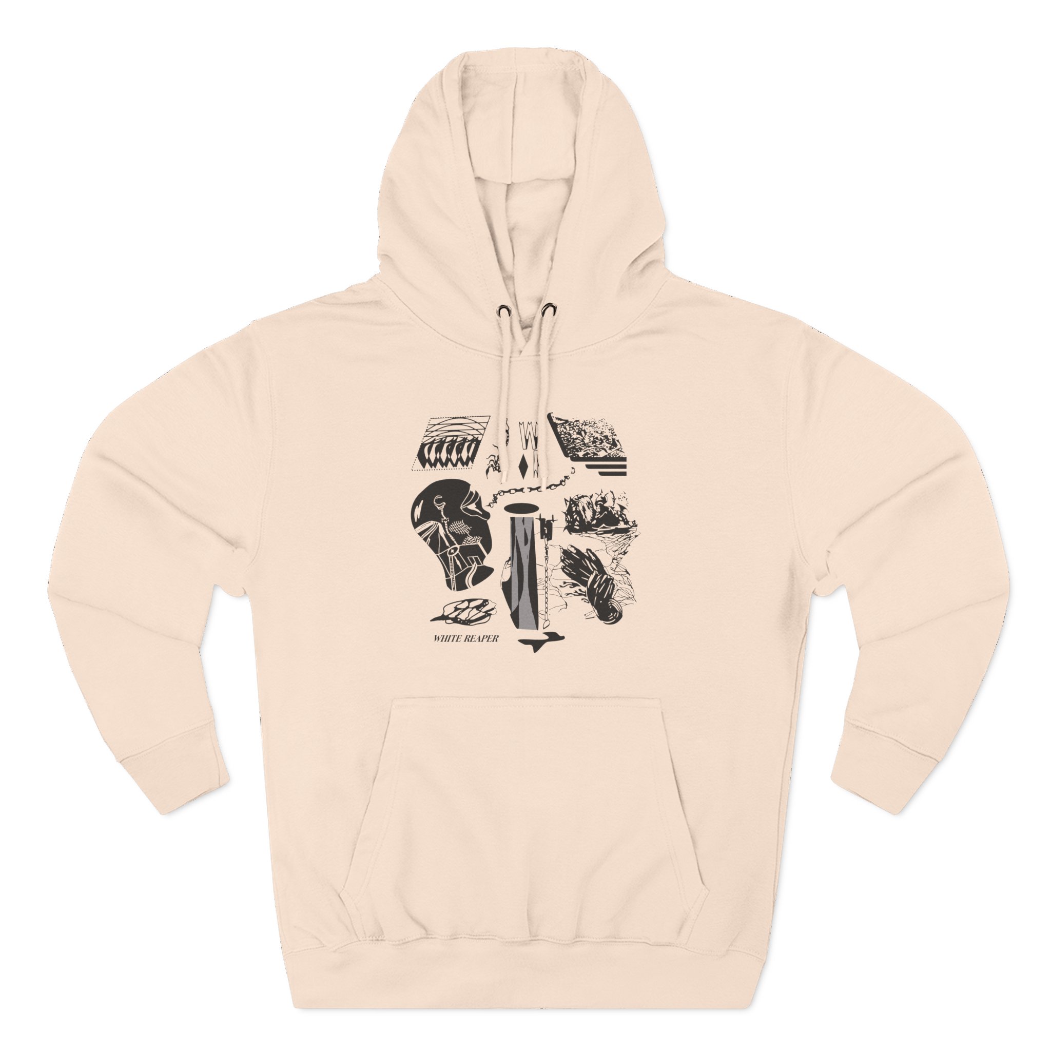 White Reaper Three-Panel Fleece Hoodie