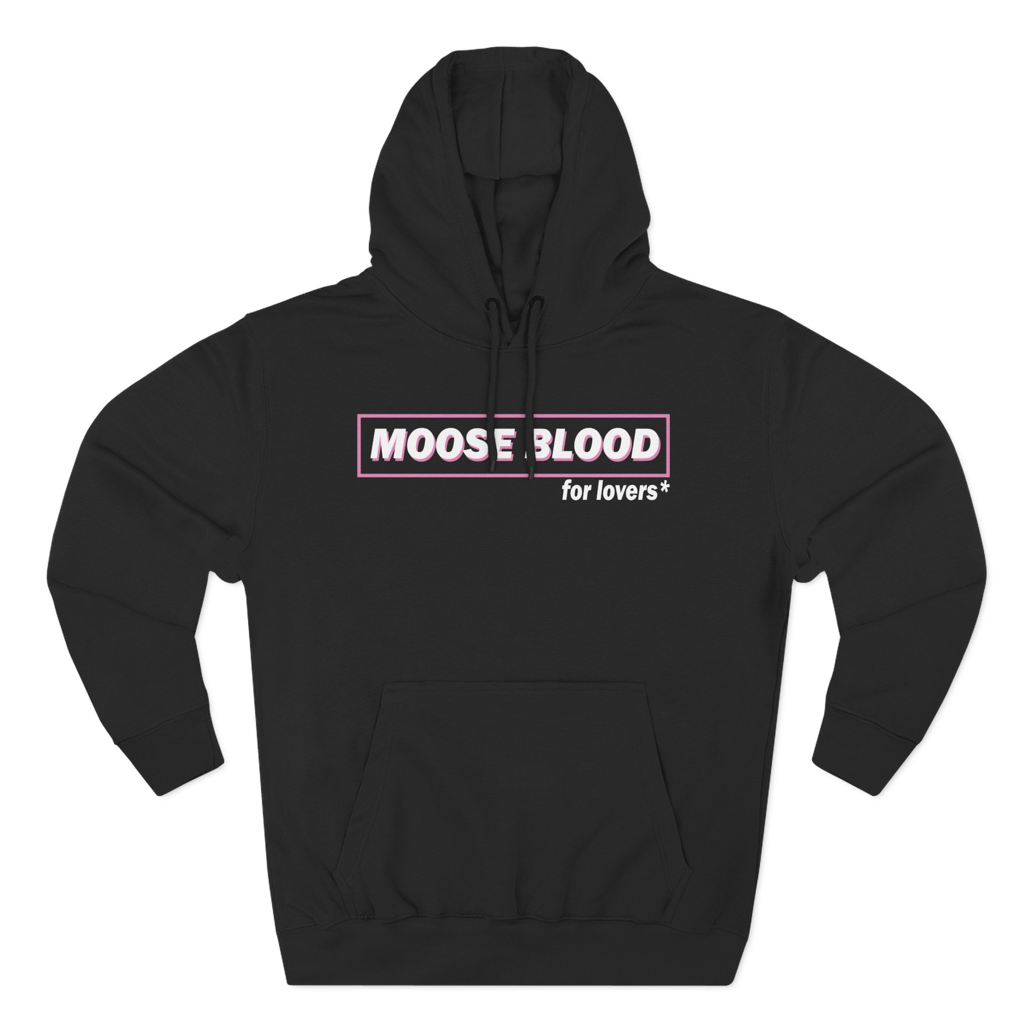 Moose Blood for Lovers Three-Panel Fleece Hoodie