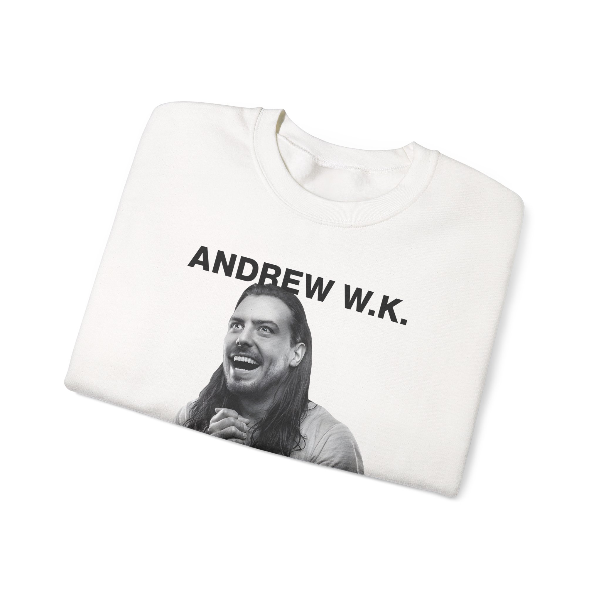 Andrew Wk Happy Unisex Heavy Blendâ„¢ Crewneck Sweatshirt