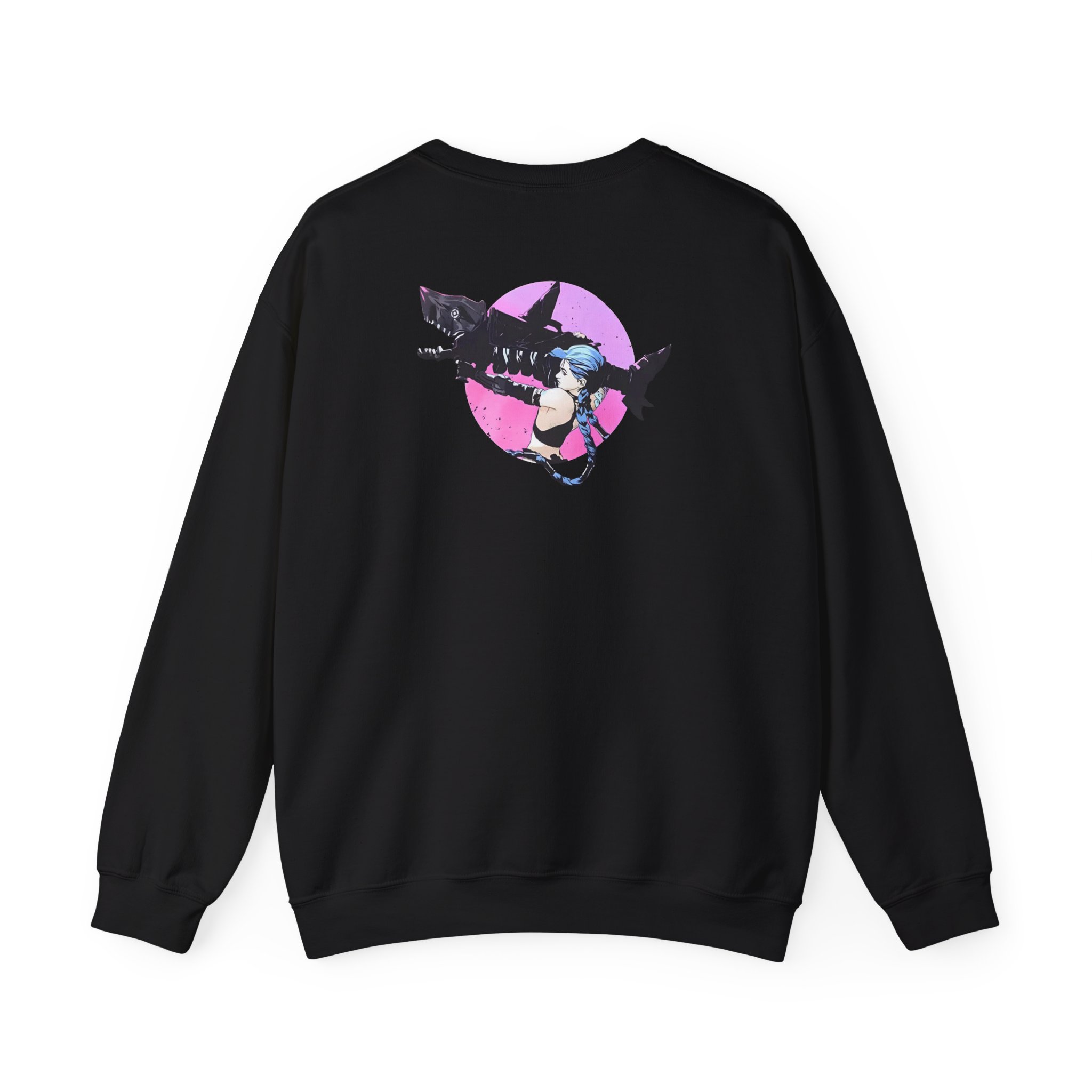 Jinx Arcane Gun Unisex Heavy Blendâ„¢ Crewneck Sweatshirt