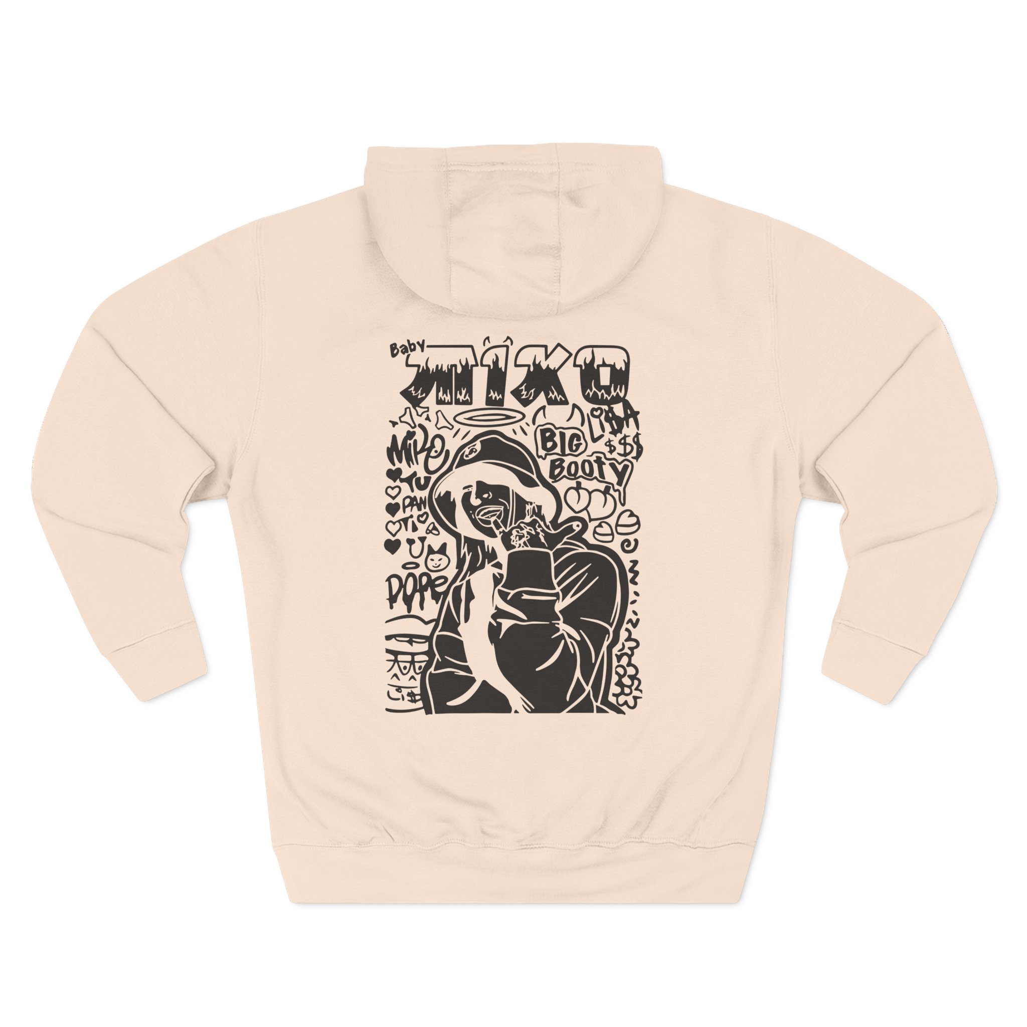 Young Miko Three-Panel Fleece Hoodie