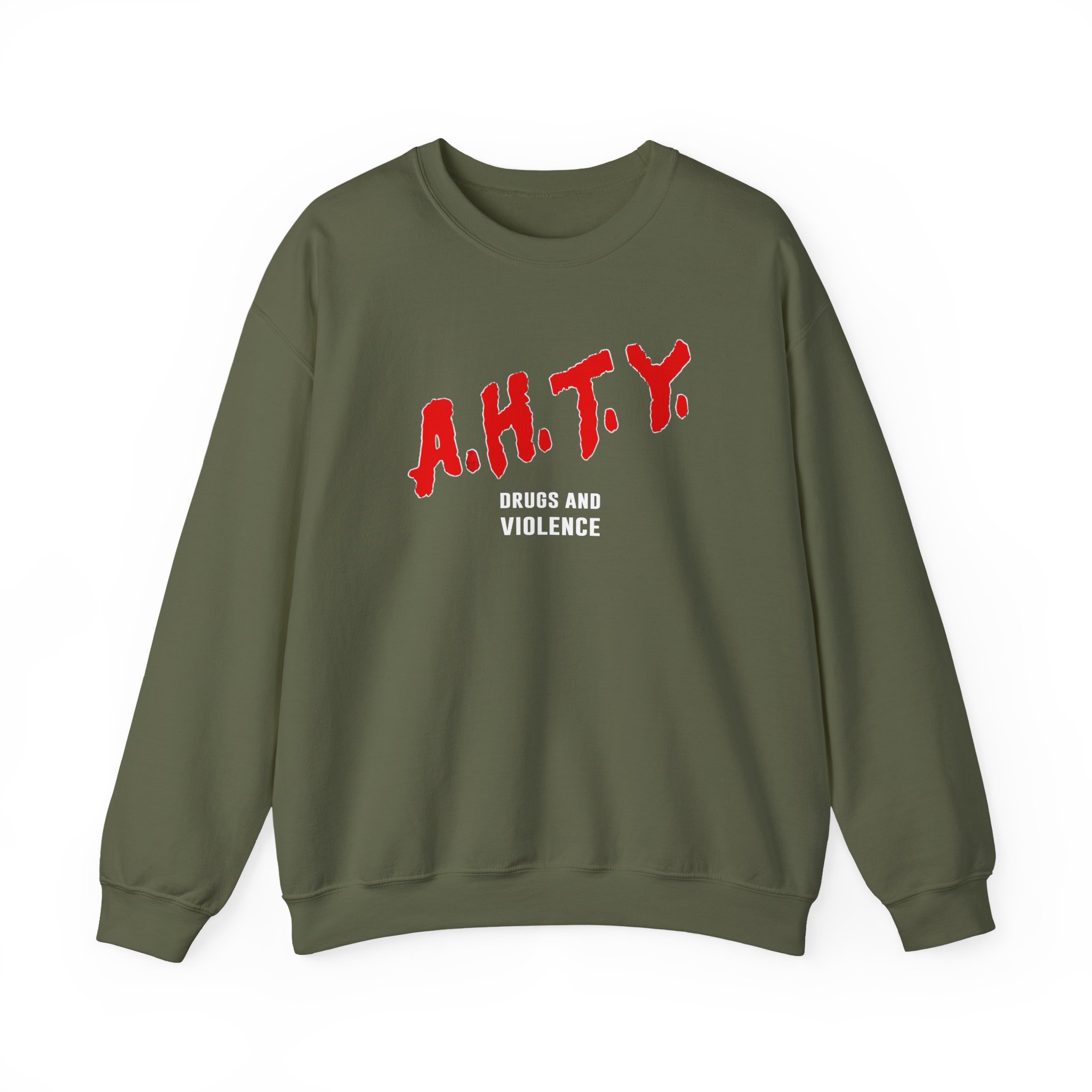 All Hail the Yeti Drugs and Violence Unisex Heavy Blendâ„¢ Crewneck Sweatshirt