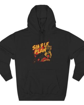 Simple Plan Tiger 1999 Three-Panel Fleece Hoodie