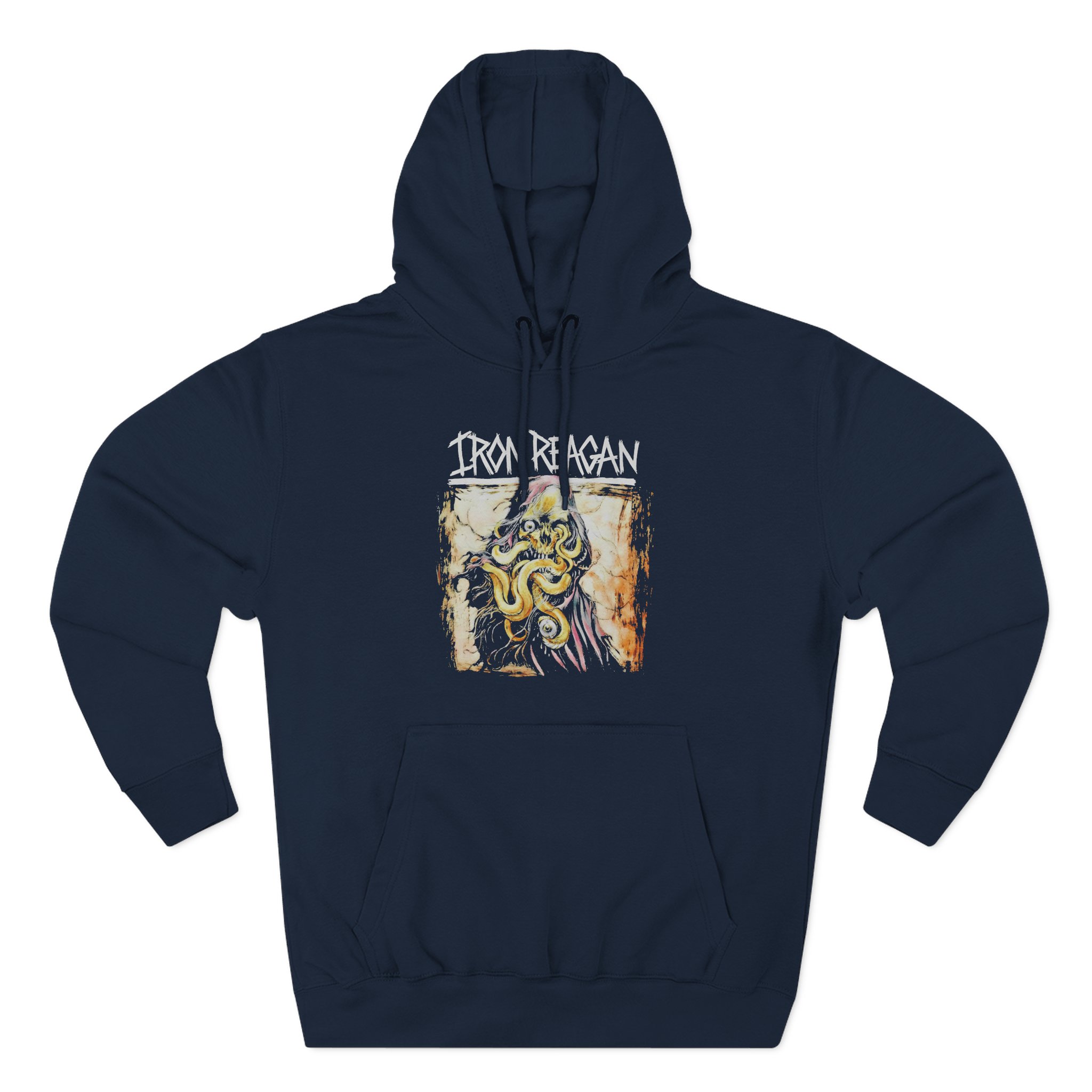 Iron Reagan Tentacle Skull Three-Panel Fleece Hoodie