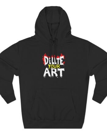 Drawfee Delete Your Art Three-Panel Fleece Hoodie