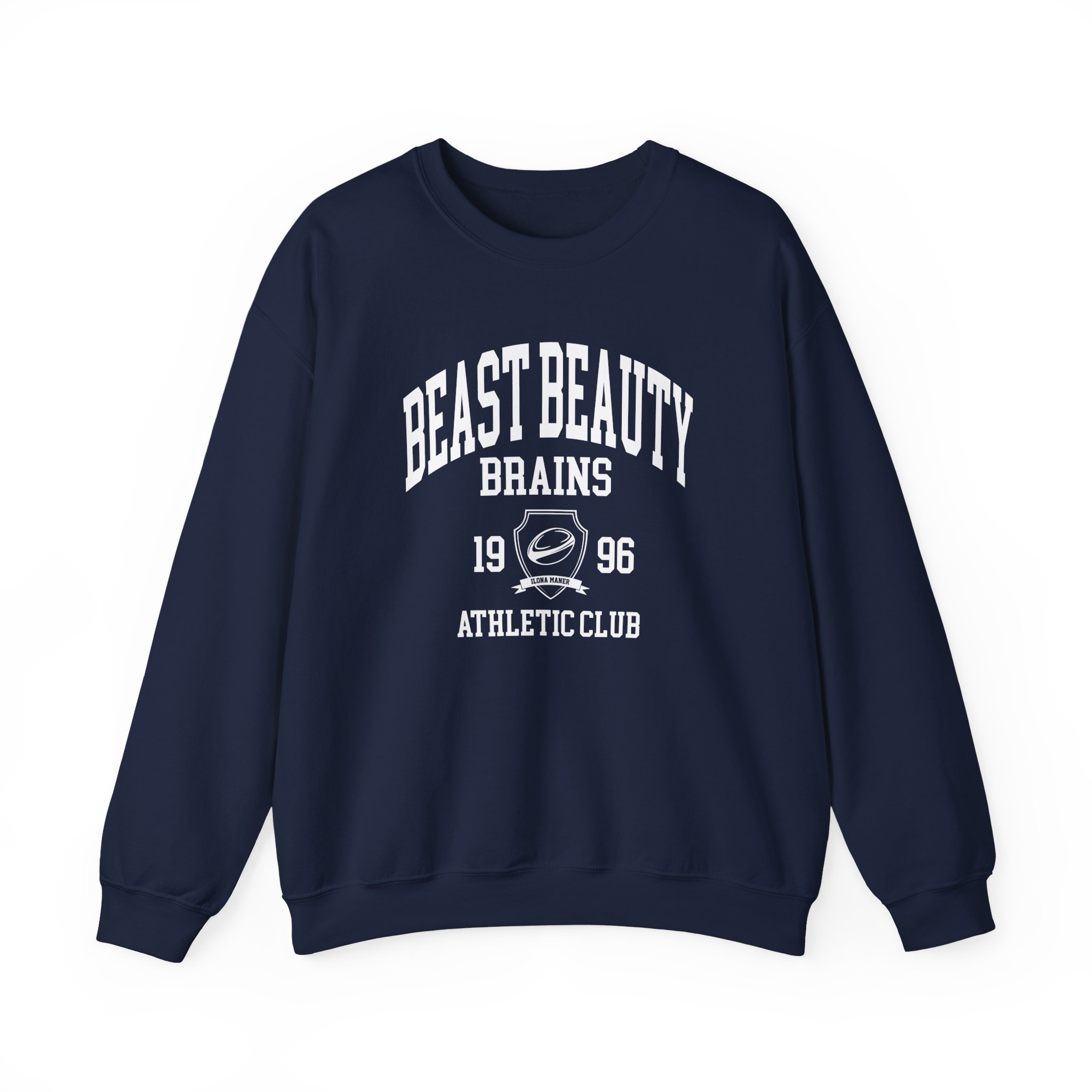 Ilona Maher Beast Beauty Brains Athletic Club Unisex Heavy Blendâ„¢ Crewneck Sweatshirt