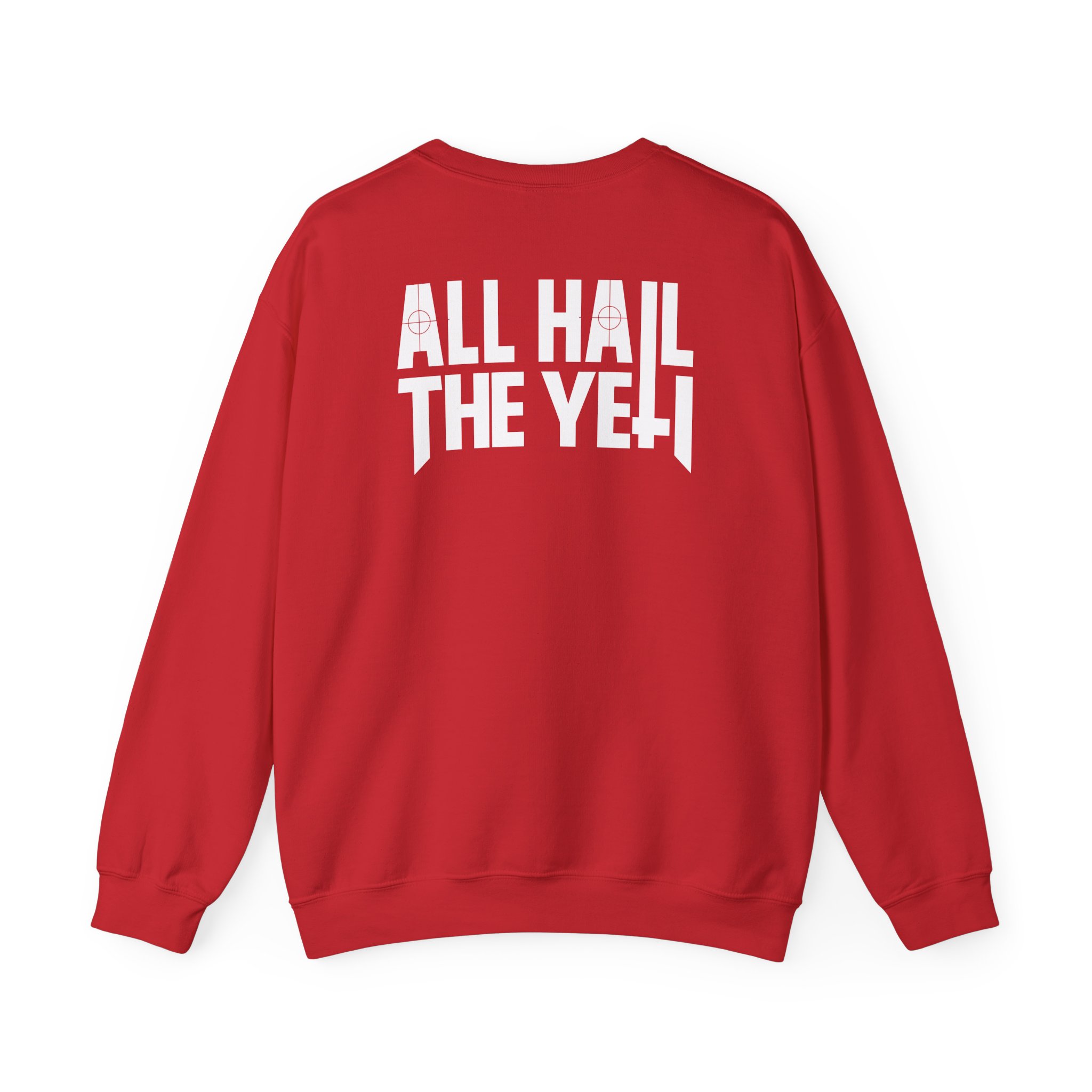 All Hail the Yeti Side Logo Unisex Heavy Blendâ„¢ Crewneck Sweatshirt