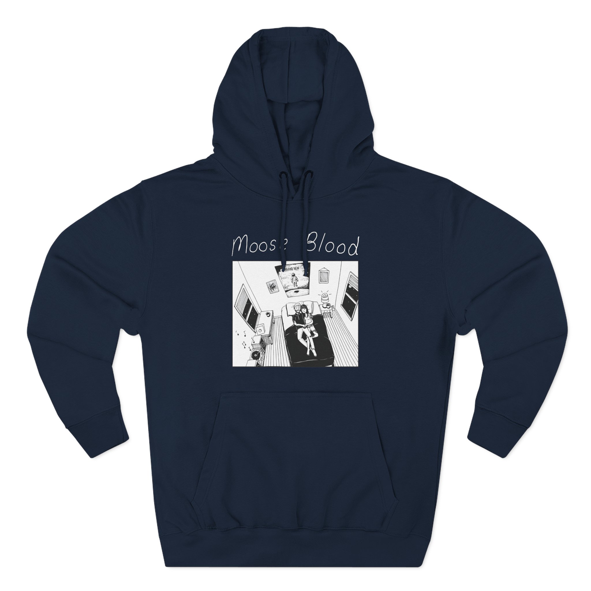 Moose Blood Band Three-Panel Fleece Hoodie