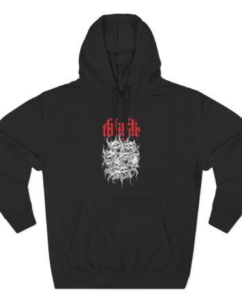 Black Tongue Mortifier Three-Panel Fleece Hoodie