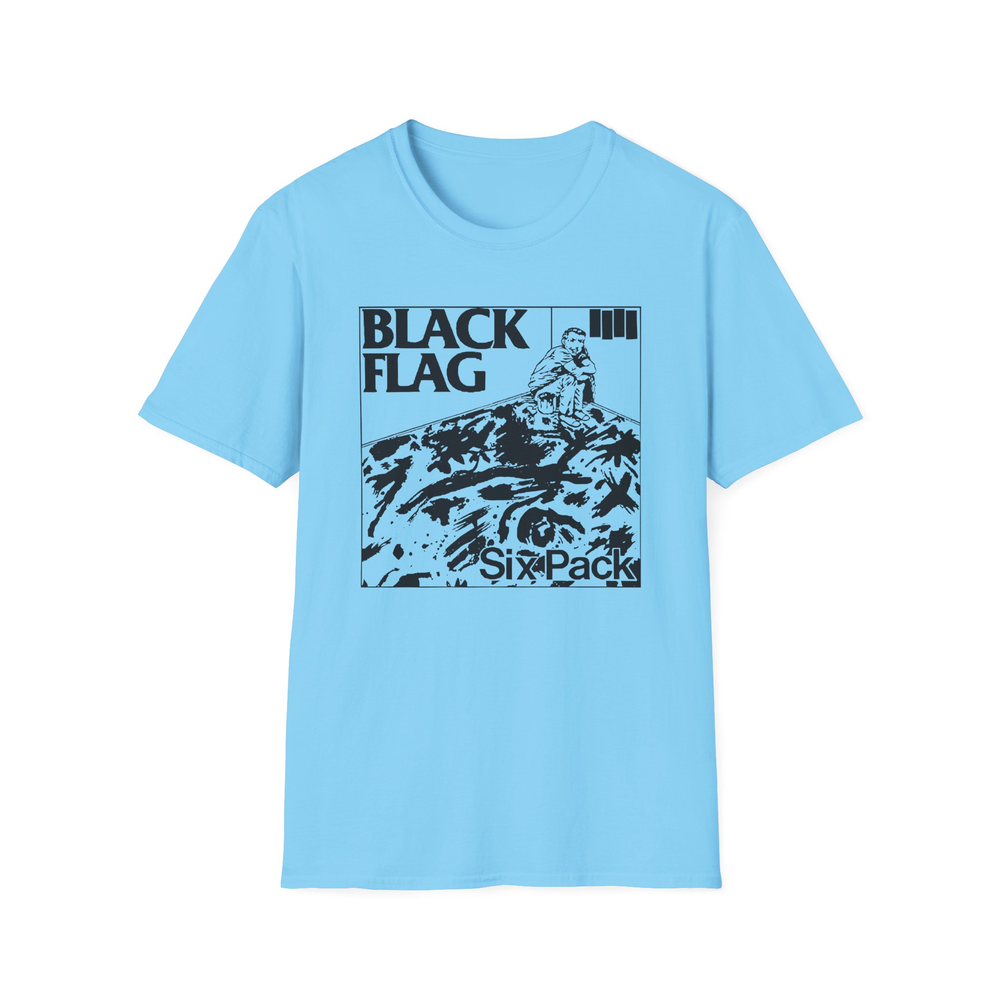 Black Flag Six Pack Unisex Softstyle T-Shirt