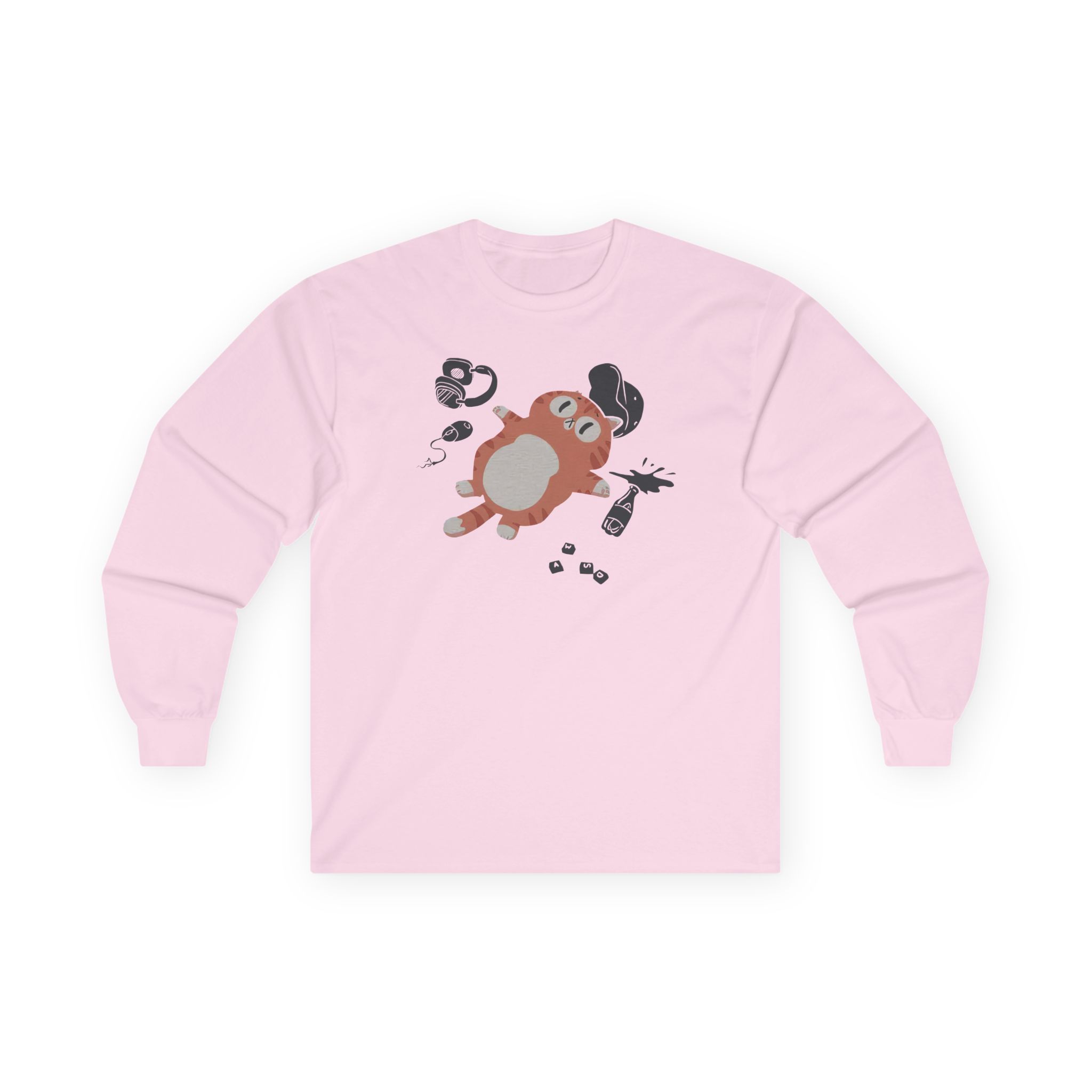 Lirik Gamed Out Cat Unisex Ultra Cotton Long Sleeve Tee