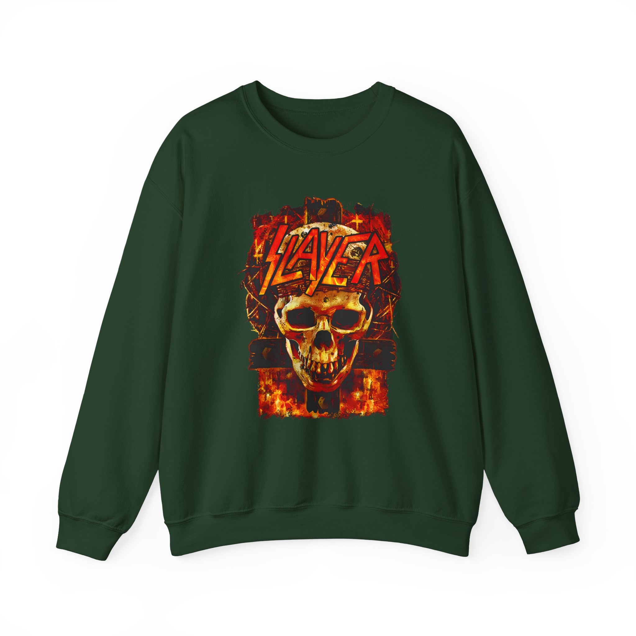 Slayer Skull And Cross Unisex Heavy Blendâ„¢ Crewneck Sweatshirt