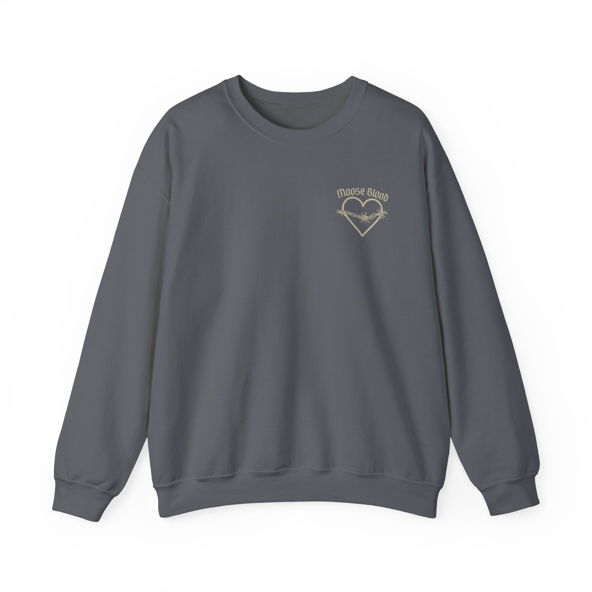Moose Blood Barbed Wire Heart Unisex Heavy Blendâ„¢ Crewneck Sweatshirt