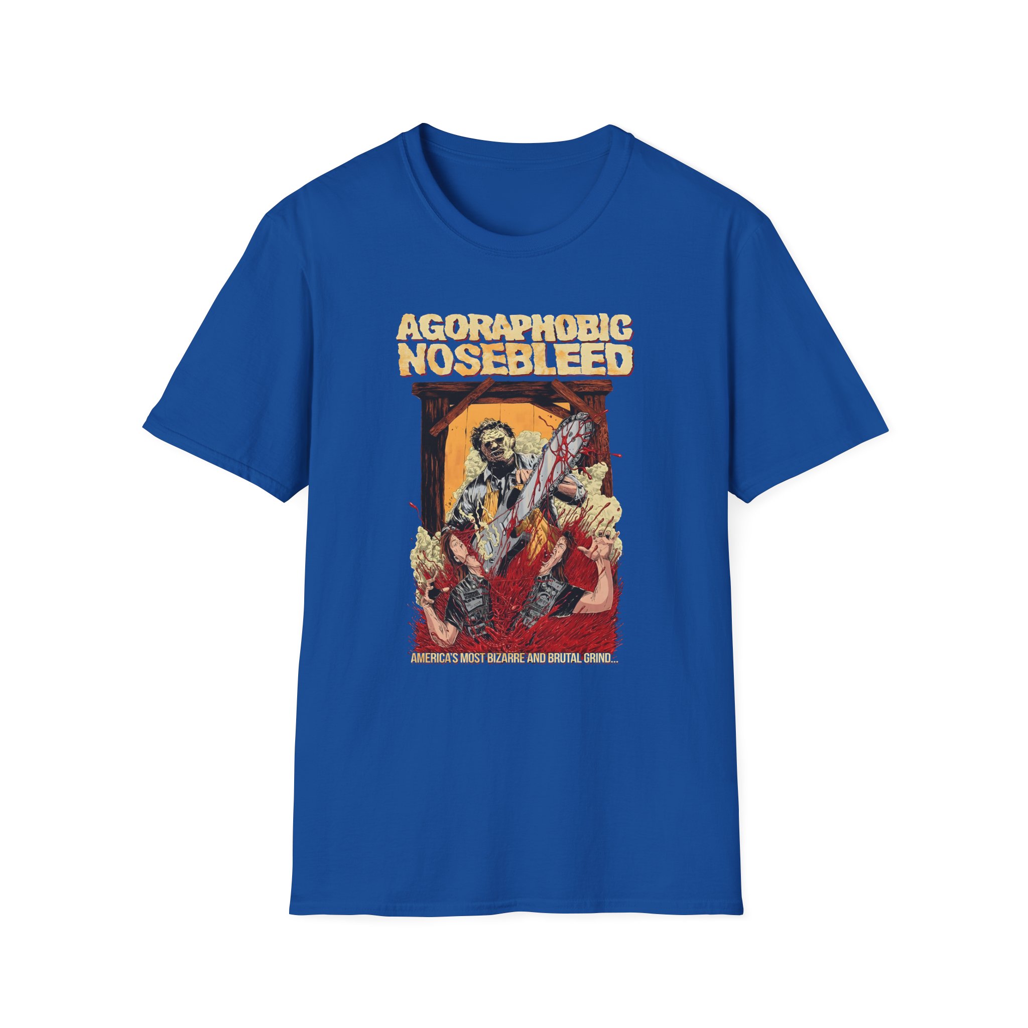Agoraphobic Nosebleed Leatherface Unisex Softstyle T-Shirt