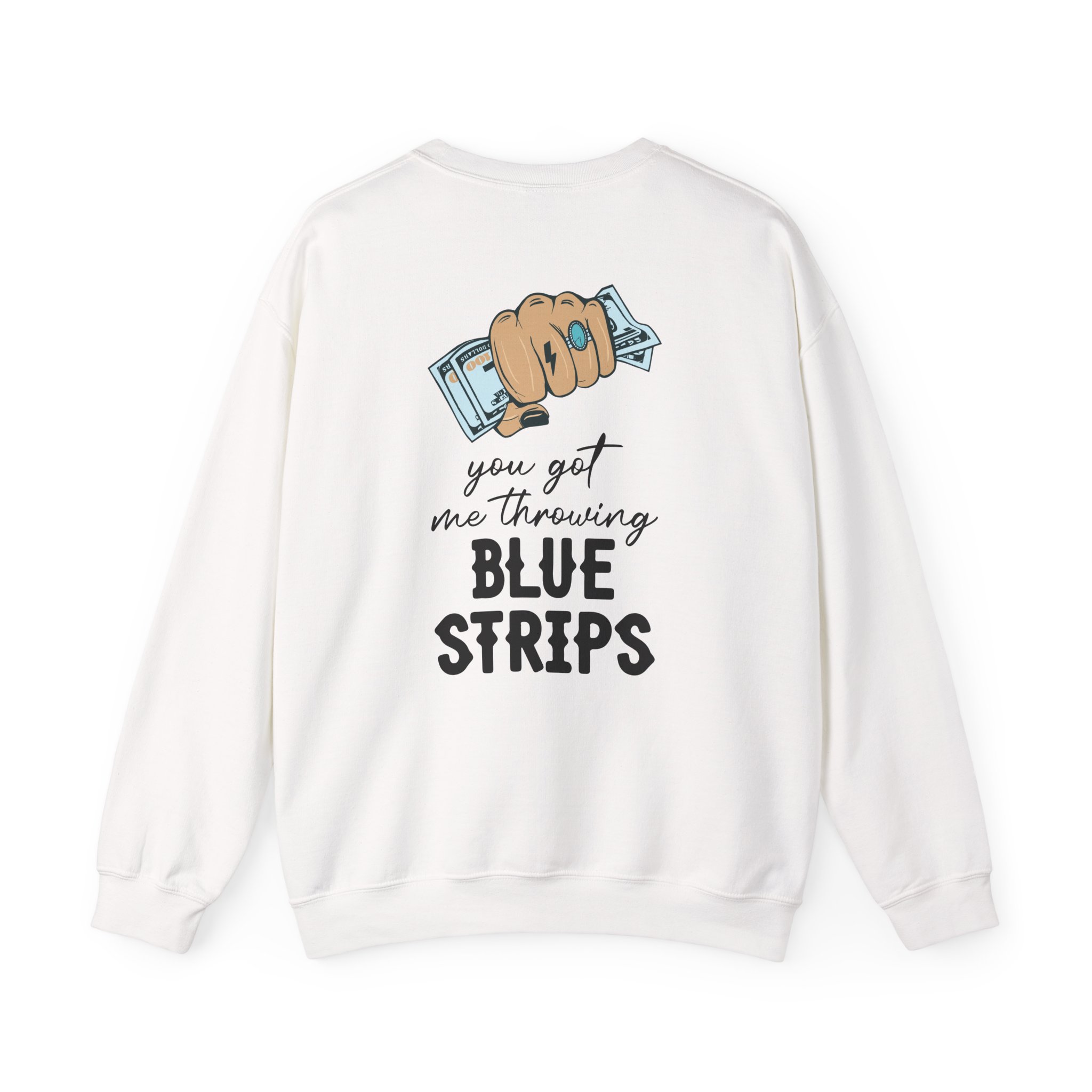 Jessie Murph Blue Strips Unisex Heavy Blendâ„¢ Crewneck Sweatshirt