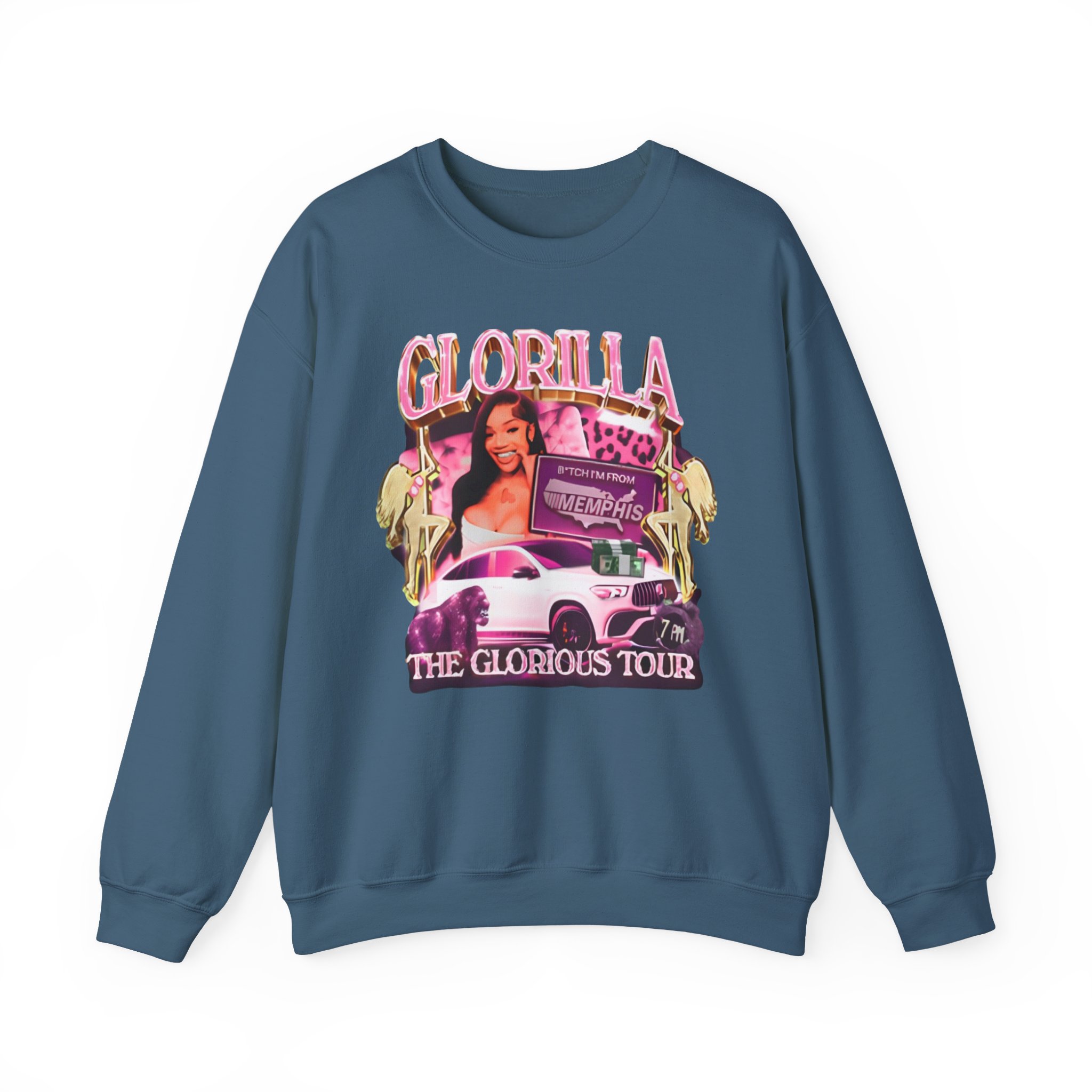 Glorilla Glorious Tour From Memphis Unisex Heavy Blendâ„¢ Crewneck Sweatshirt