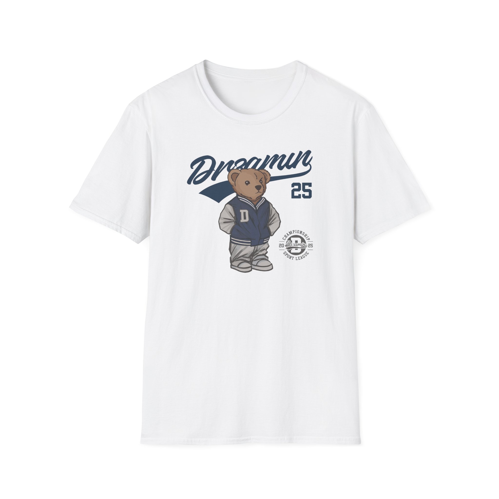 Clix Dr3amin Varsity Bear Unisex Softstyle T-Shirt