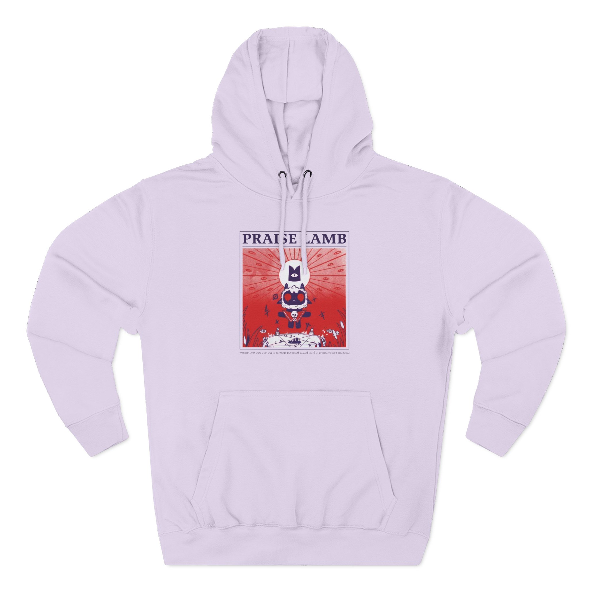 Cult of the Lamb Praise Lamb Three-Panel Fleece Hoodie
