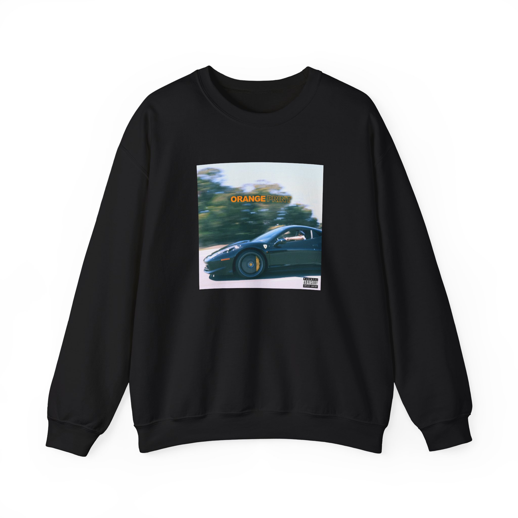 Larry June Orange Print Unisex Heavy Blendâ„¢ Crewneck Sweatshirt