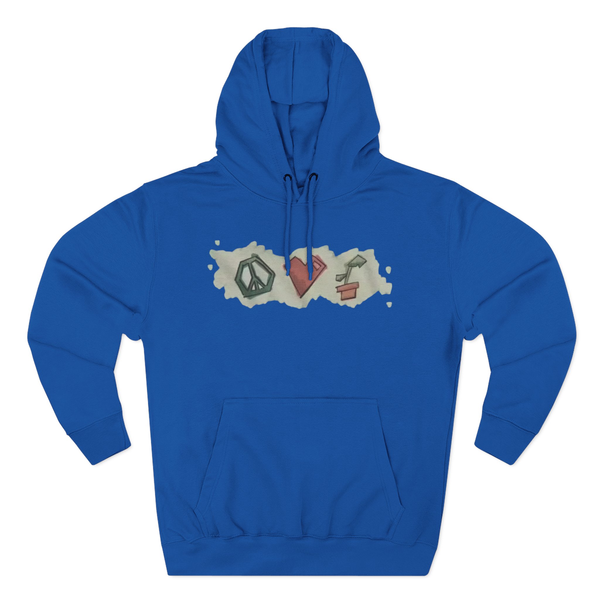 Mumbo Jumbo Peace, Love and Plants Three-Panel Fleece Hoodie