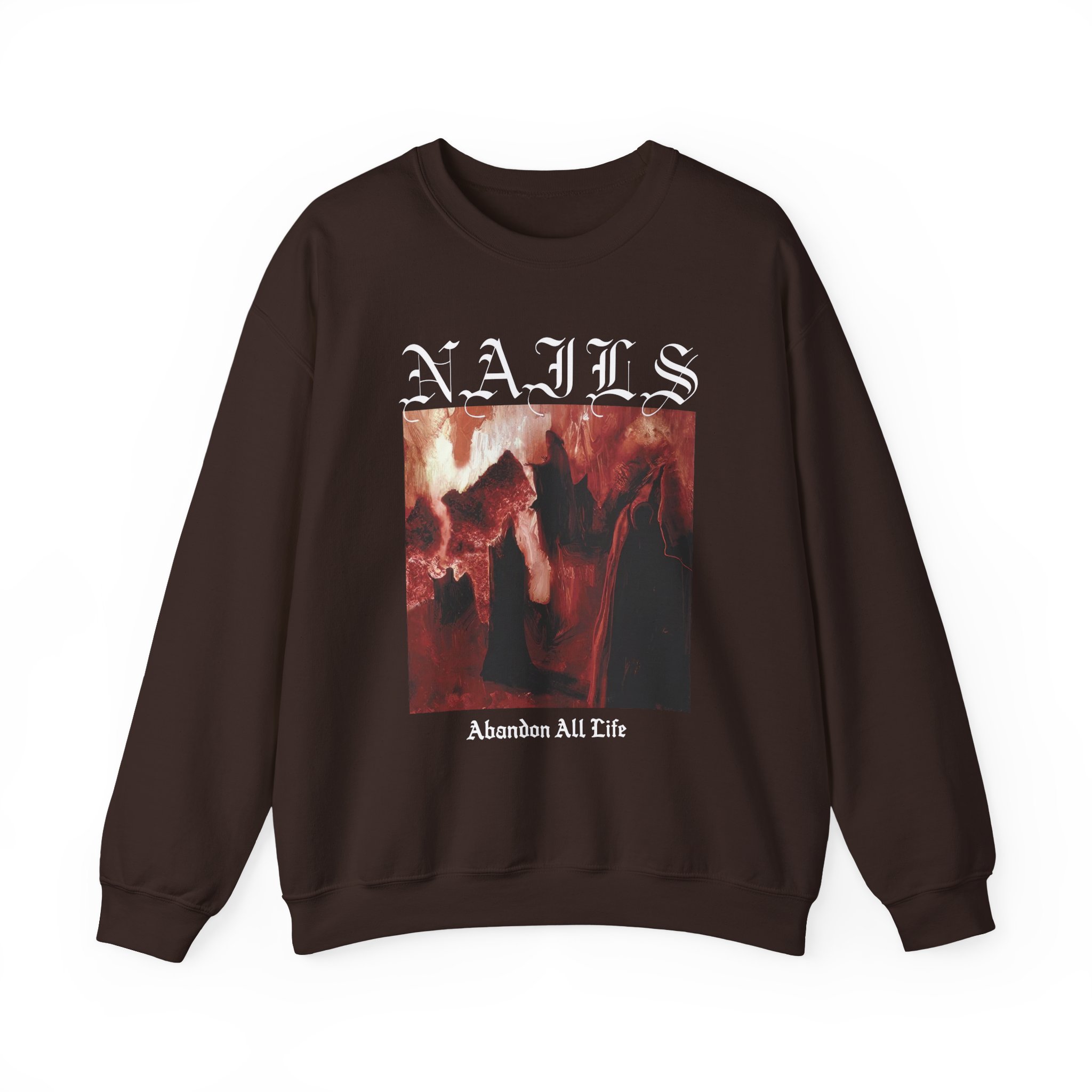 Nails Abandon All Life Unisex Heavy Blendâ„¢ Crewneck Sweatshirt