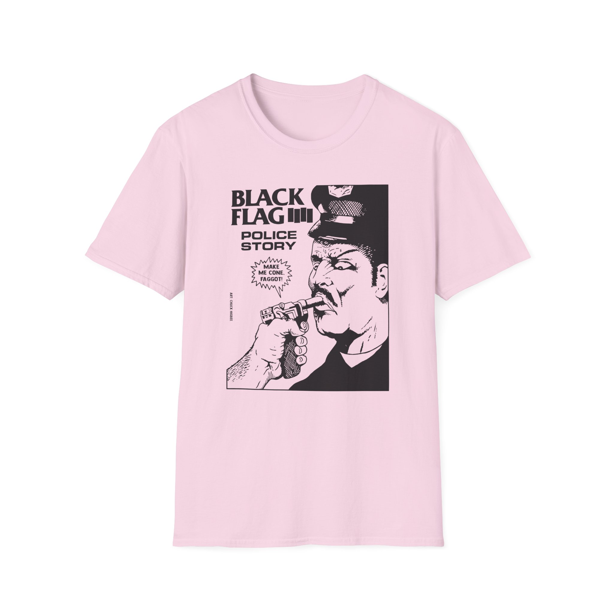 Black Flag Police Story Unisex Softstyle T-Shirt