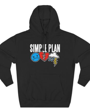 Simple Plan 3 Icons Logo Three-Panel Fleece Hoodie