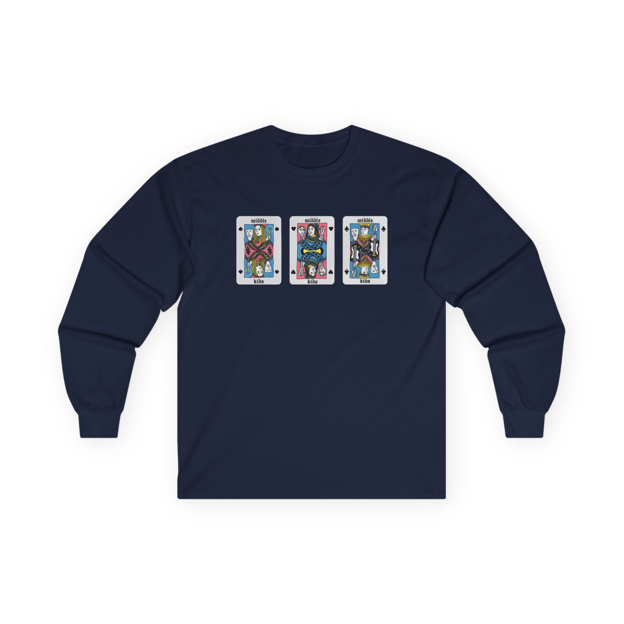 Middle Kids Playing Cards Unisex Ultra Cotton Long Sleeve Tee