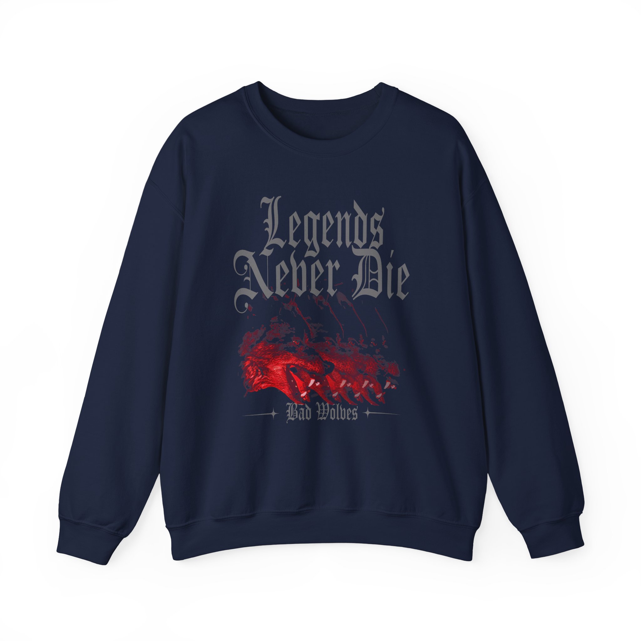 Bad Wolves Legends Never Die Unisex Heavy Blendâ„¢ Crewneck Sweatshirt
