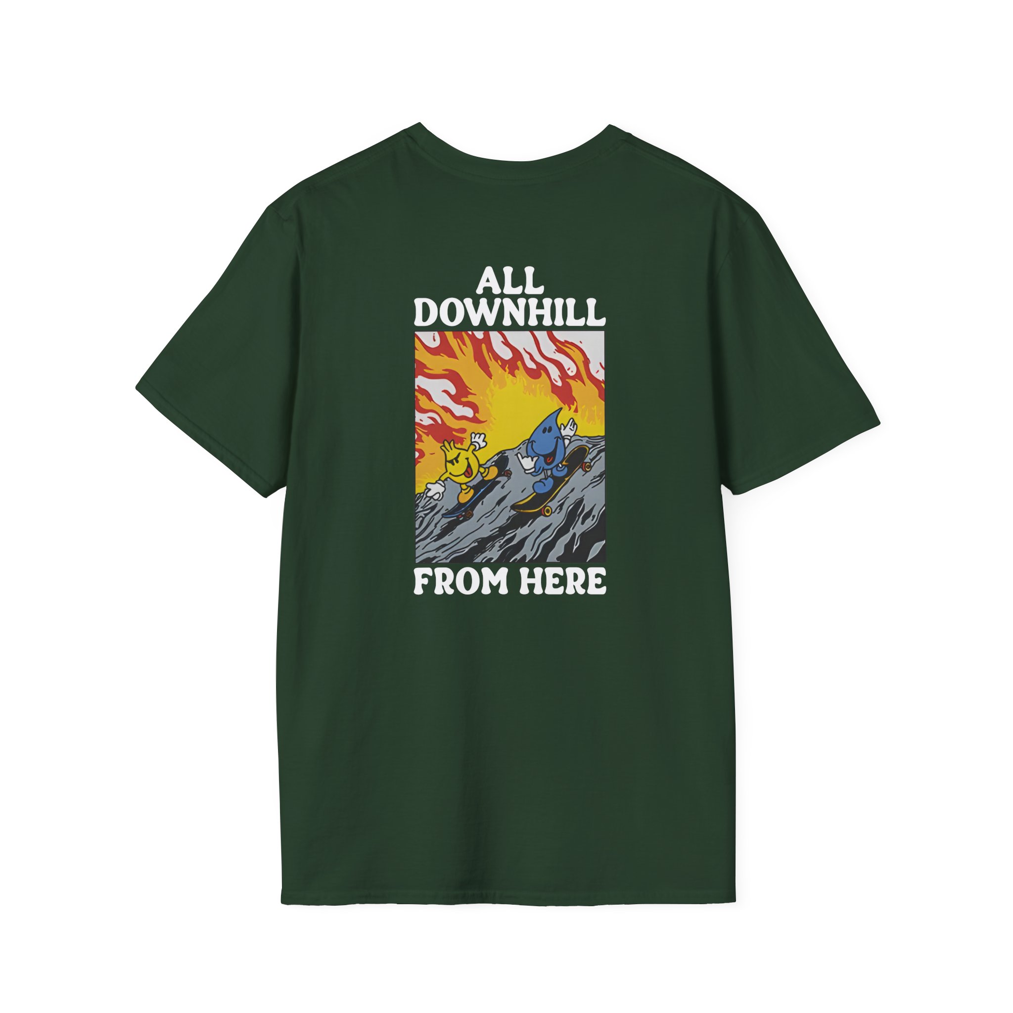 New Found Glory It’s All Downhill From Here Flame Unisex Softstyle T-Shirt