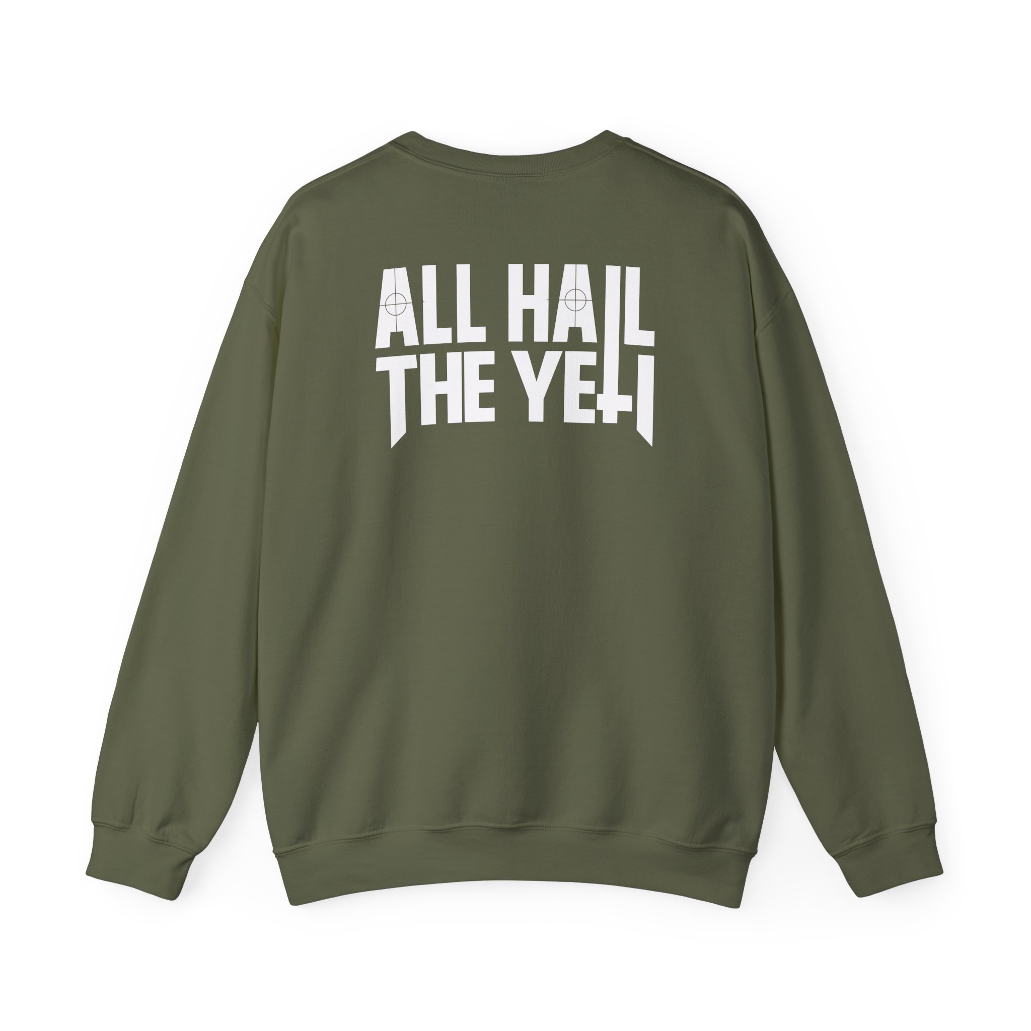 All Hail the Yeti Side Logo Unisex Heavy Blendâ„¢ Crewneck Sweatshirt