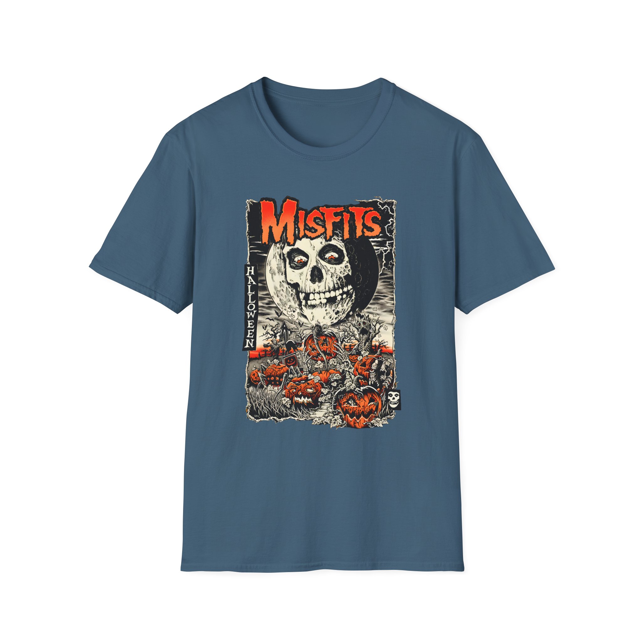 Misfits Fiendish Halloween by Mike Sutfin Unisex Softstyle T-Shirt