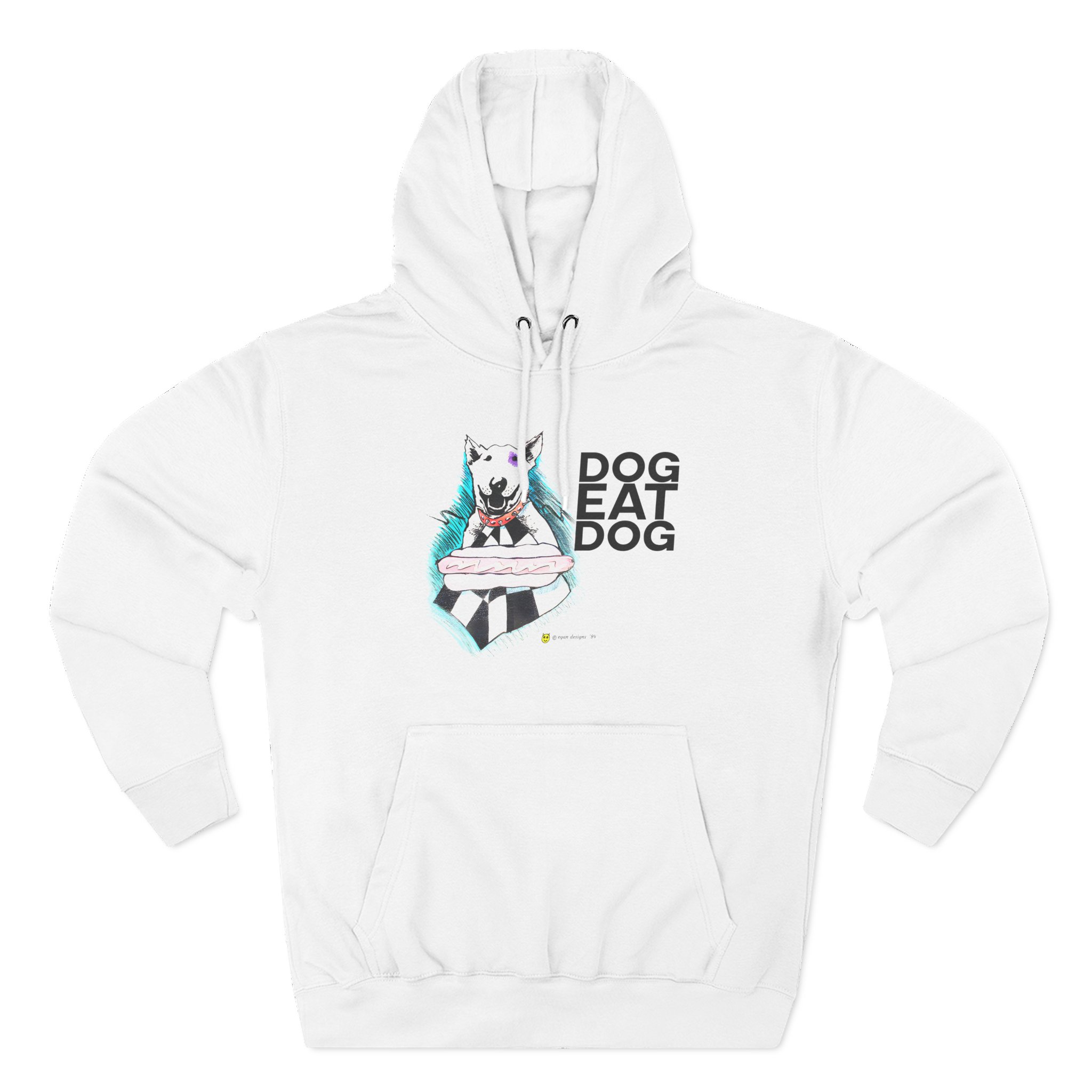 Dog Eat Dog Hotdog Three-Panel Fleece Hoodie