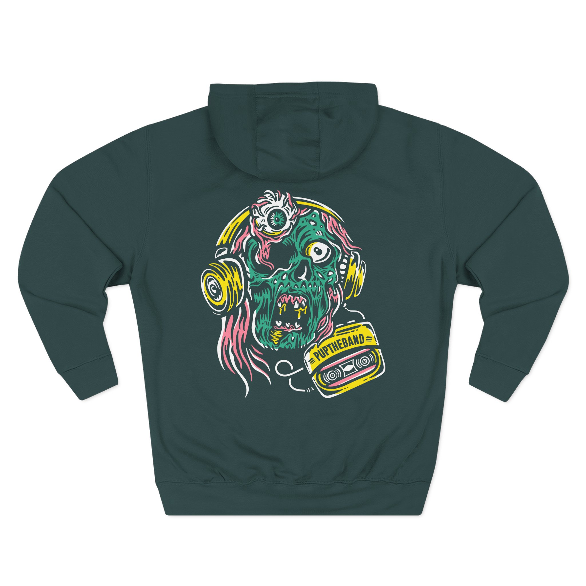 Pup Zombie Three-Panel Fleece Hoodie