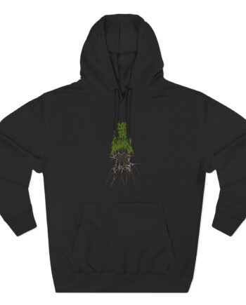200 Stab Wounds Spider Skull Three-Panel Fleece Hoodie
