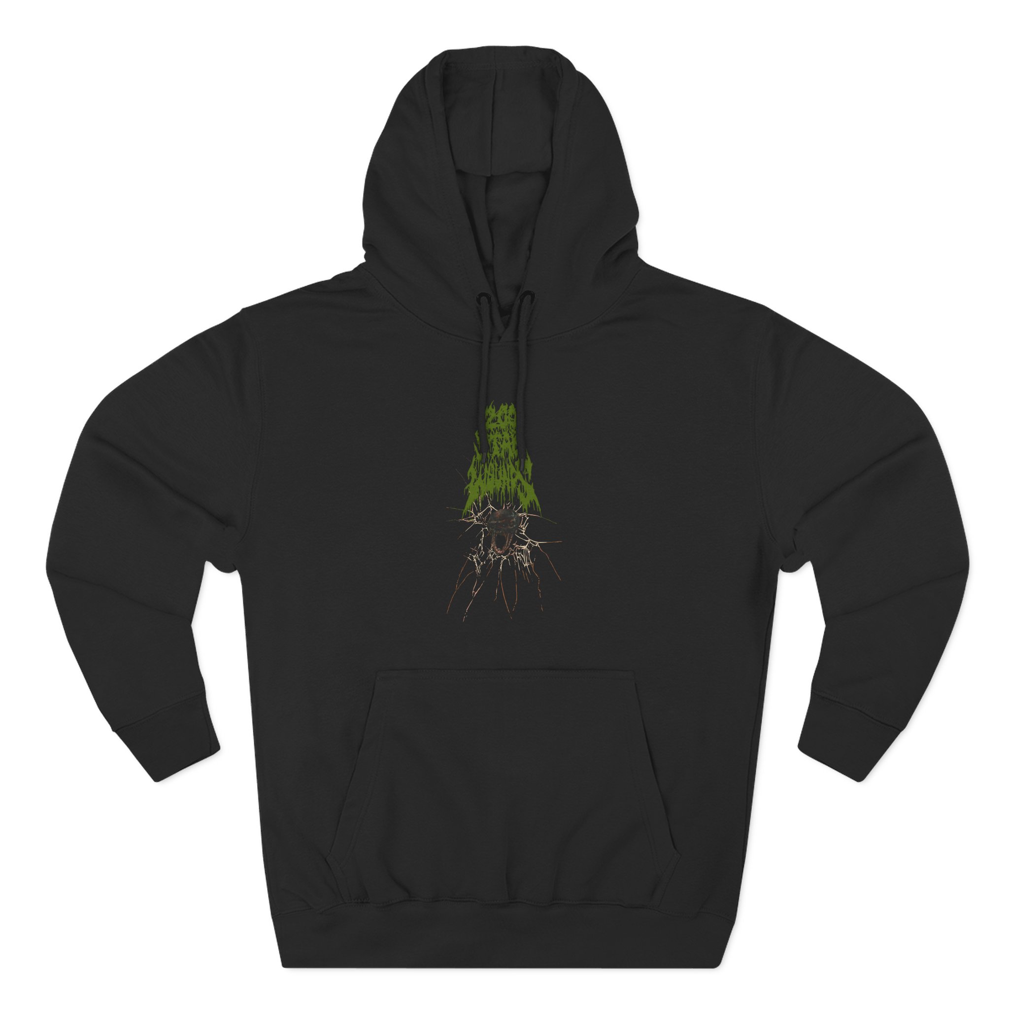 200 Stab Wounds Spider Skull Three-Panel Fleece Hoodie
