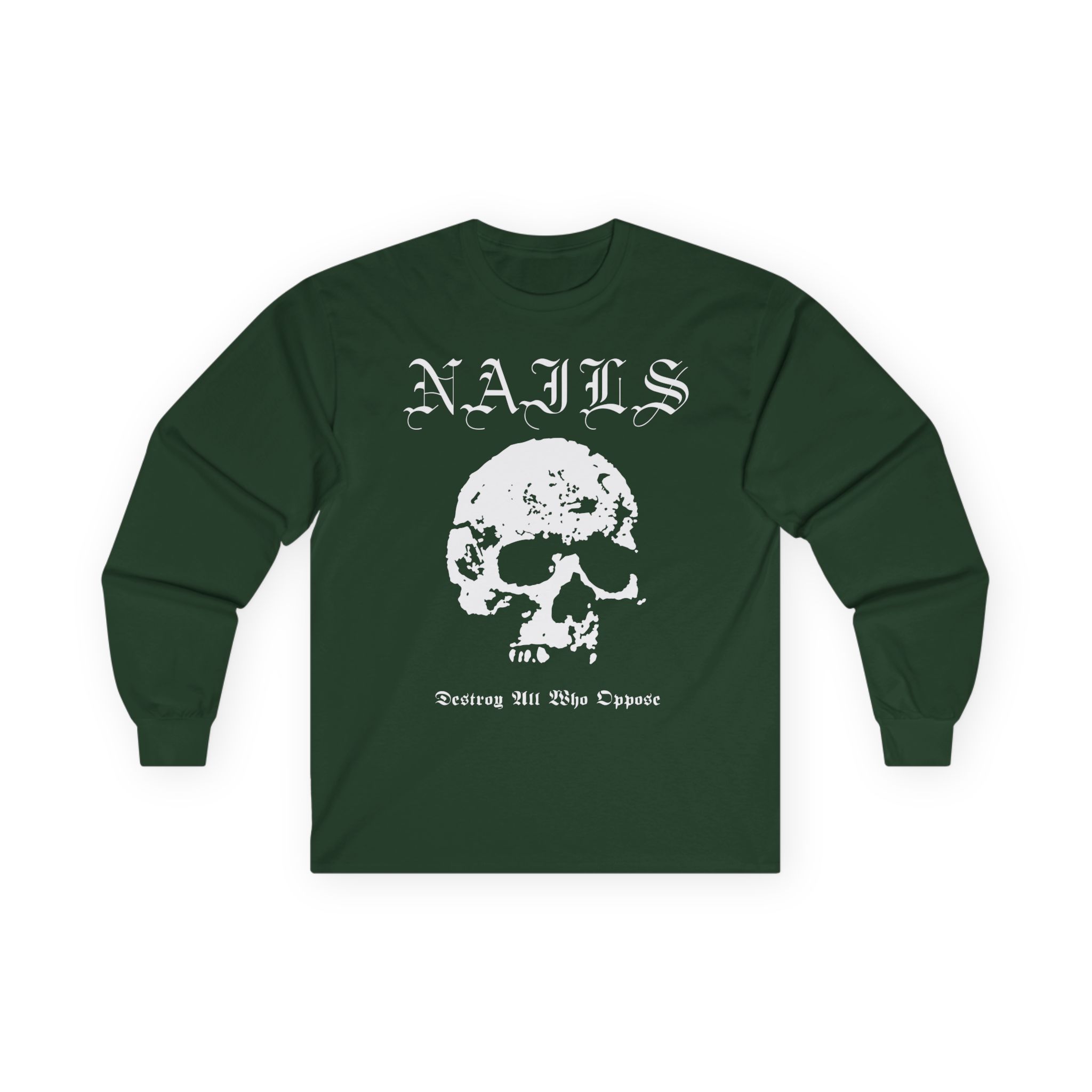 Nails Destroy Skull Unisex Ultra Cotton Long Sleeve Tee