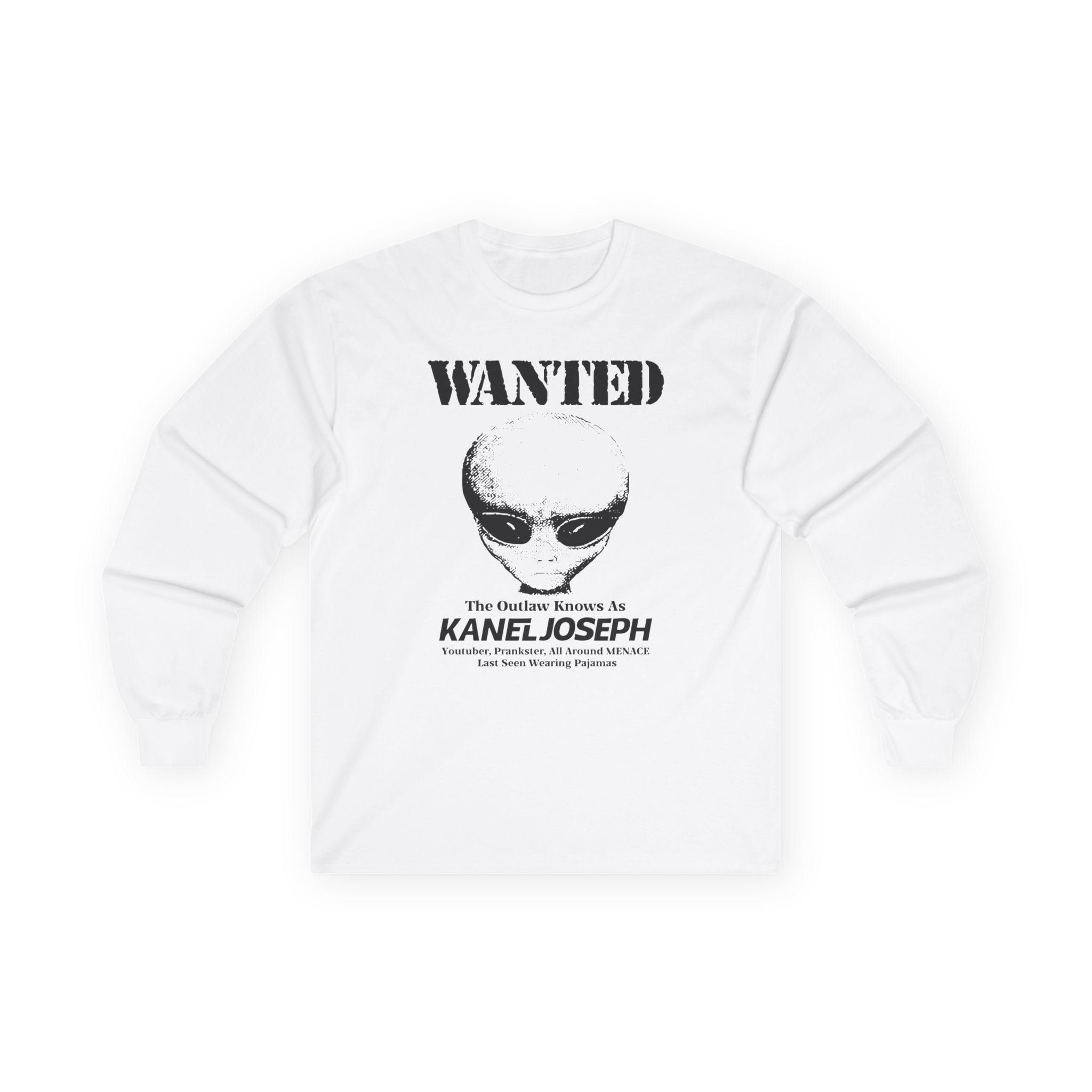Kanel Joseph Wanted Alien Unisex Ultra Cotton Long Sleeve Tee