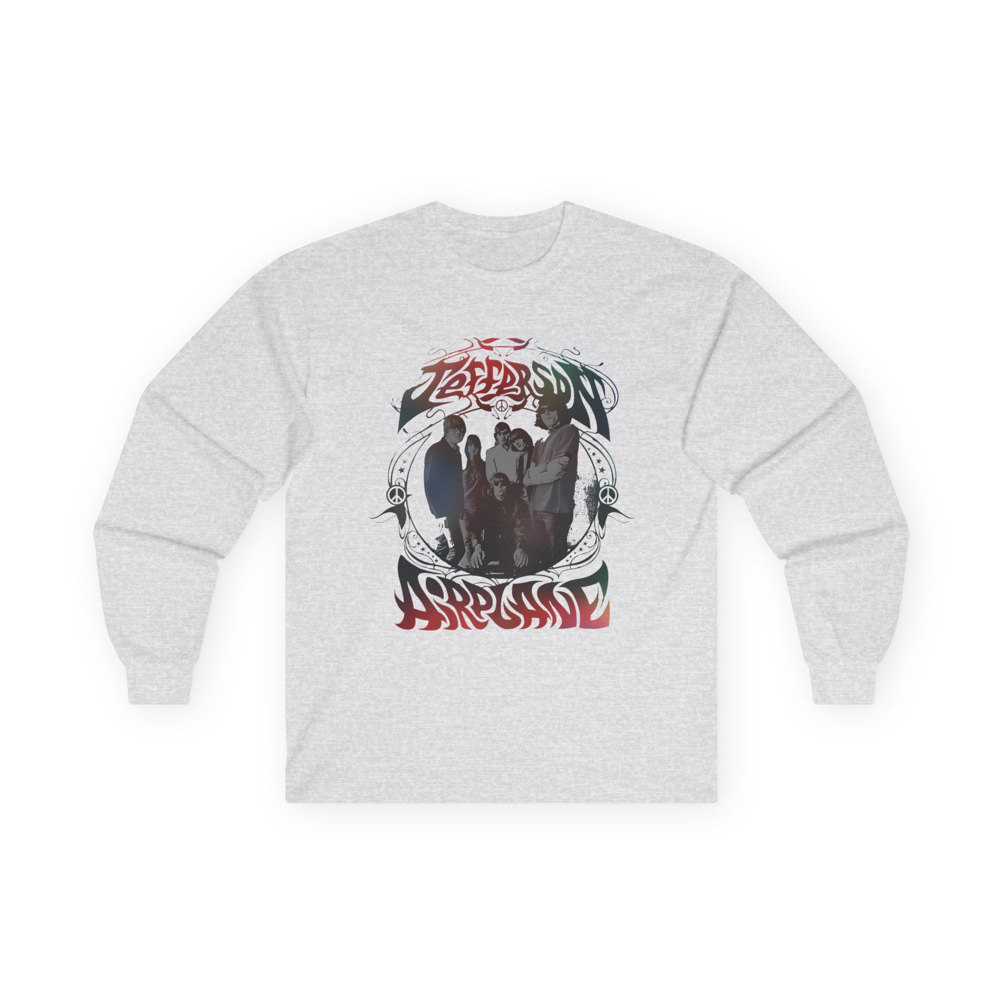 Jefferson Airplane Rainbow Band Photo Unisex Ultra Cotton Long Sleeve Tee