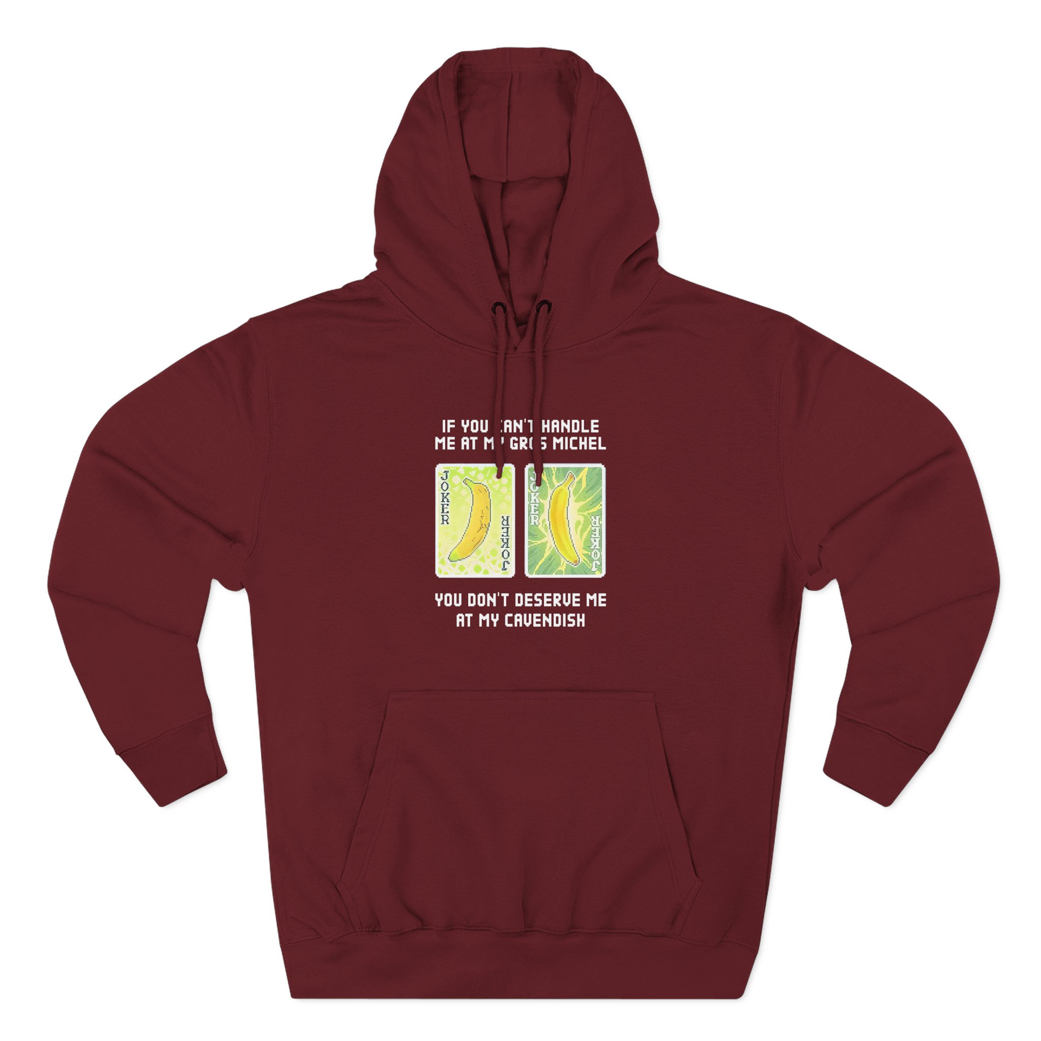 Balatro Gros Michel and Cavendish Jokker Banana Three-Panel Fleece Hoodie