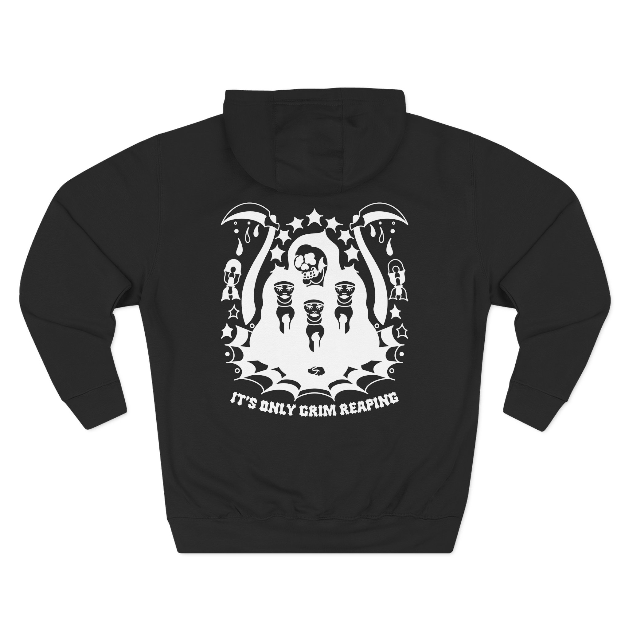 Pup Grim Reaping Three-Panel Fleece Hoodie