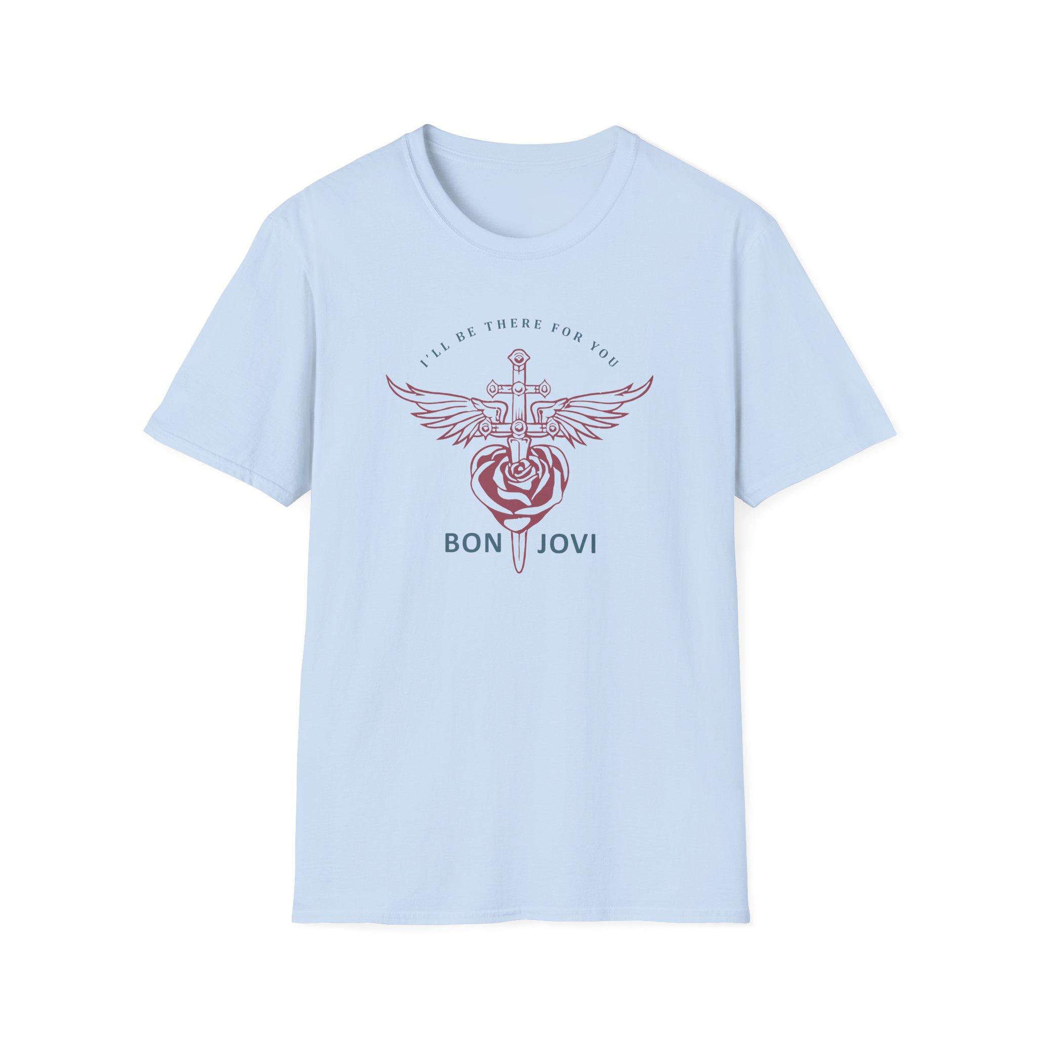 Bon Jovi Glass Heart & Dagger Unisex Softstyle T-Shirt