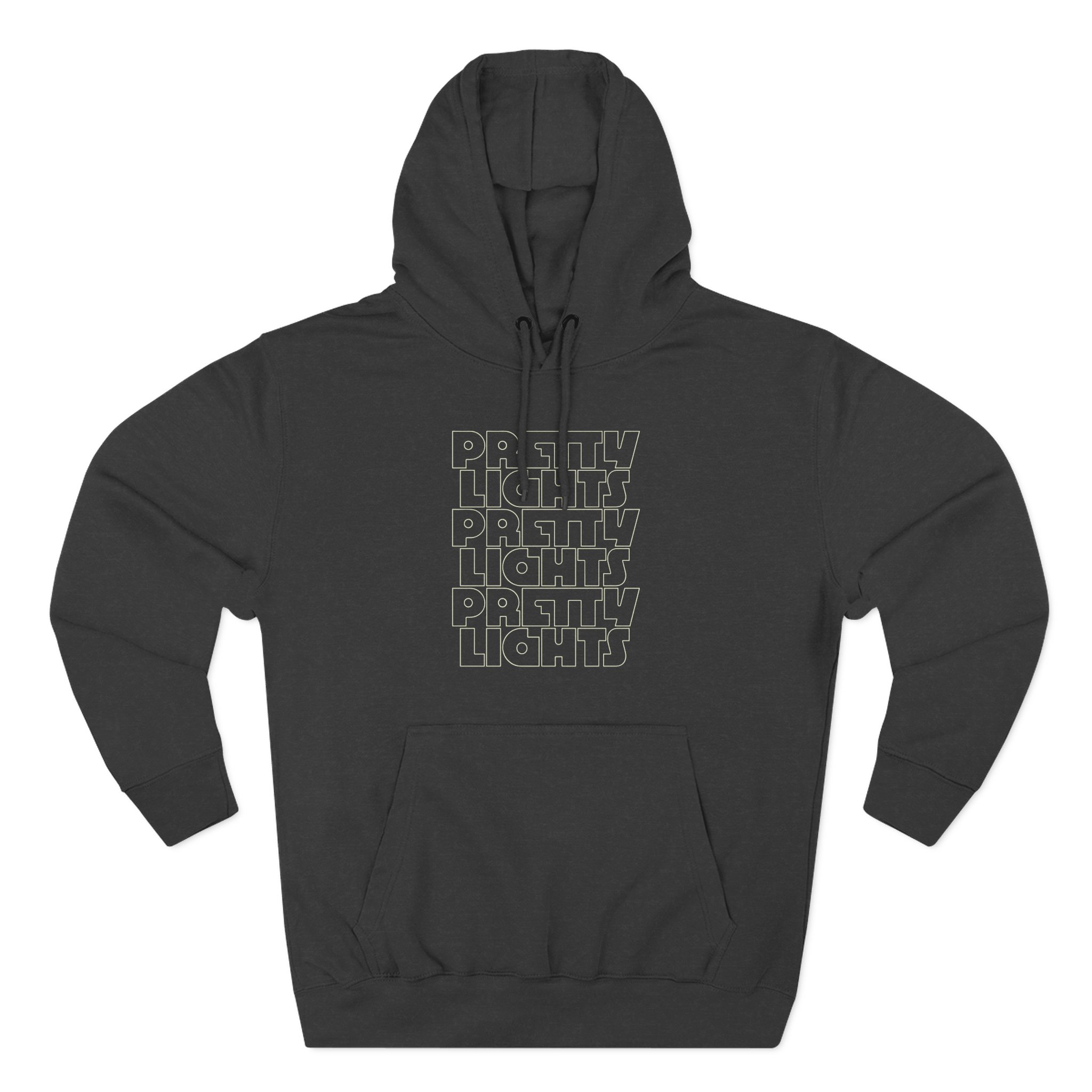 Pretty Lights Outline Stack Three-Panel Fleece Hoodie